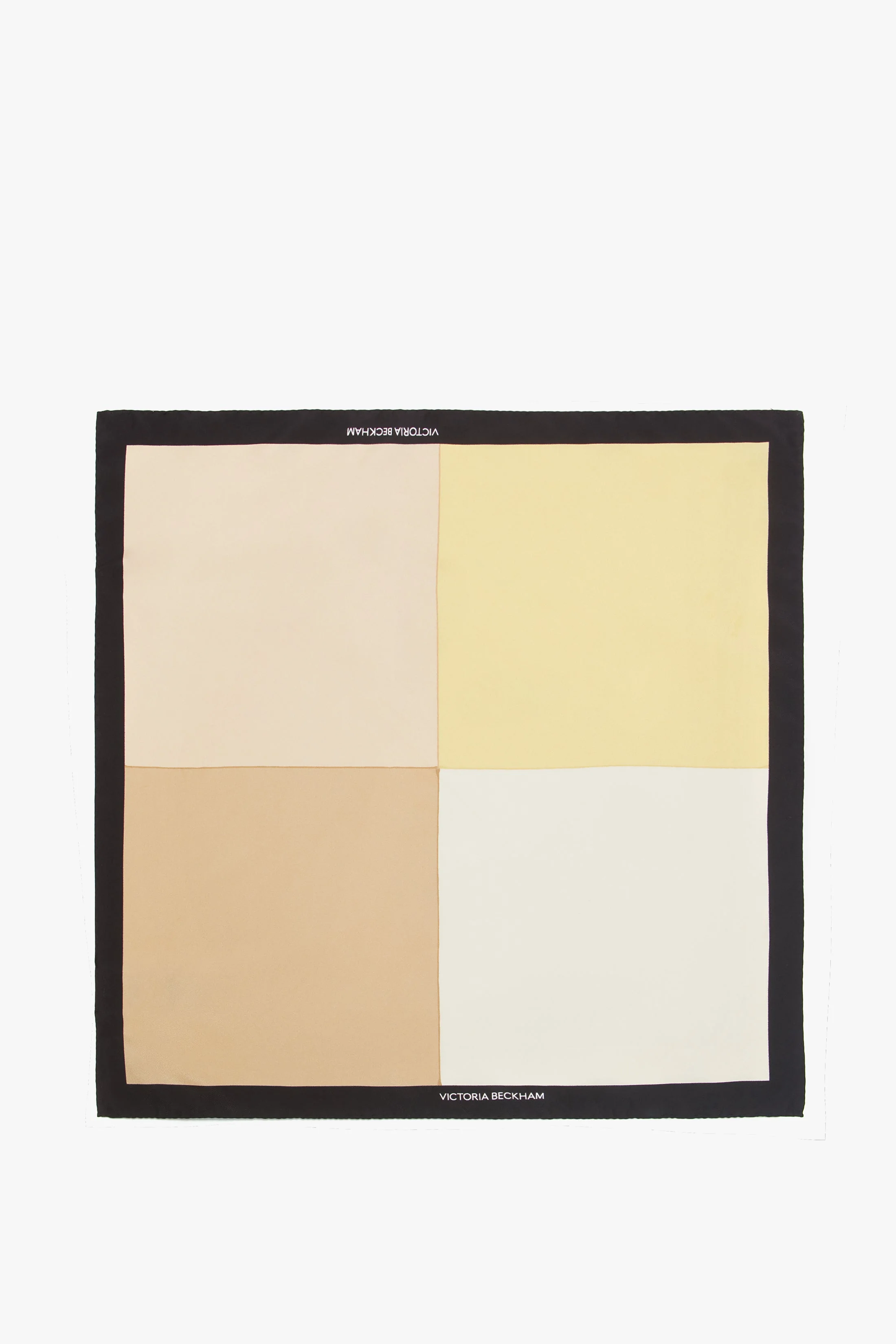 Colour Block Silk Scarf In Macadamia - XNAUWBI