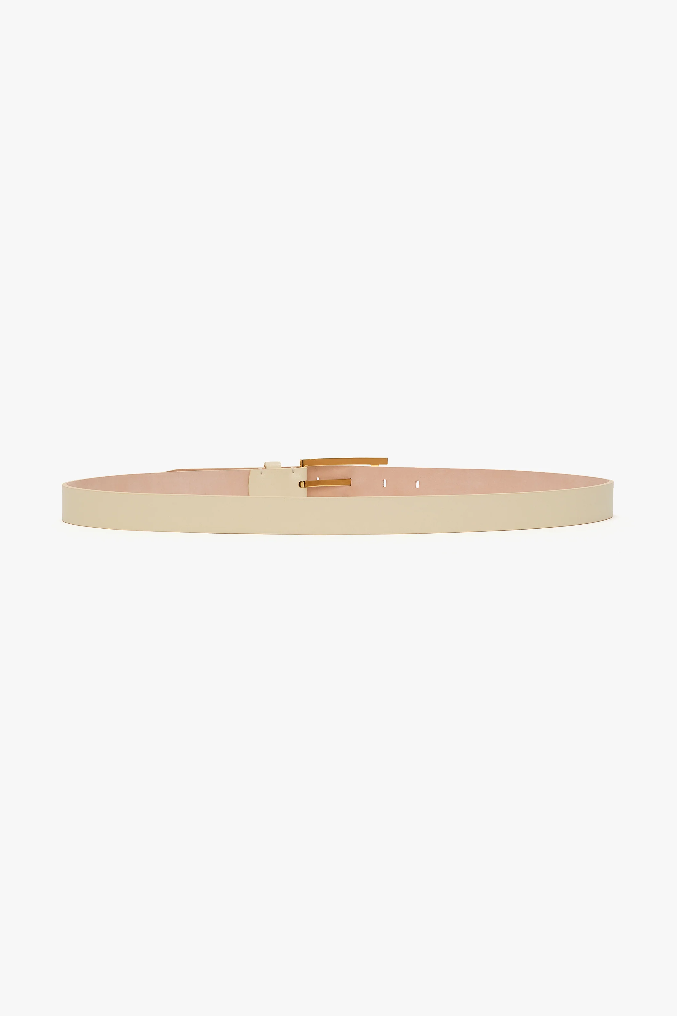 Pin-Buckle Belt In Ivory Smooth Leather - XNAUWBI
