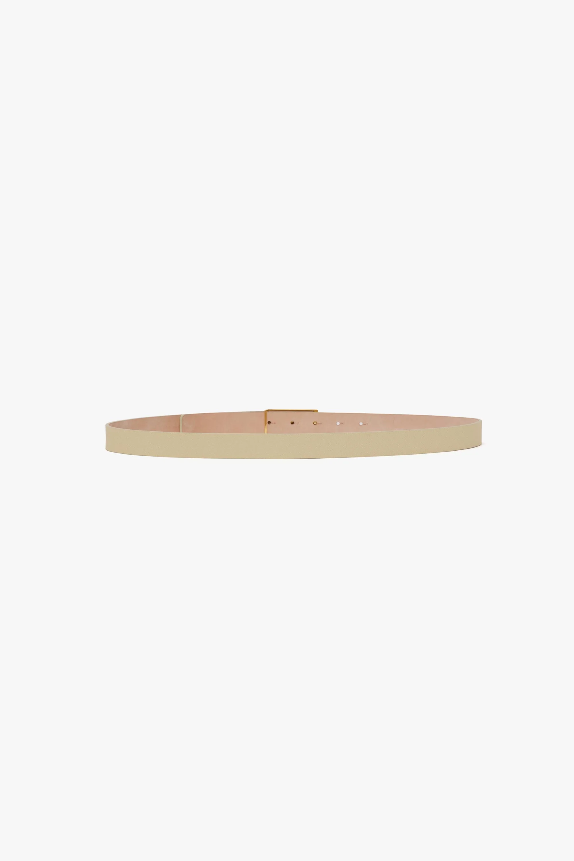 Dorian Belt In Ivory Grained Leather - XNAUWBI