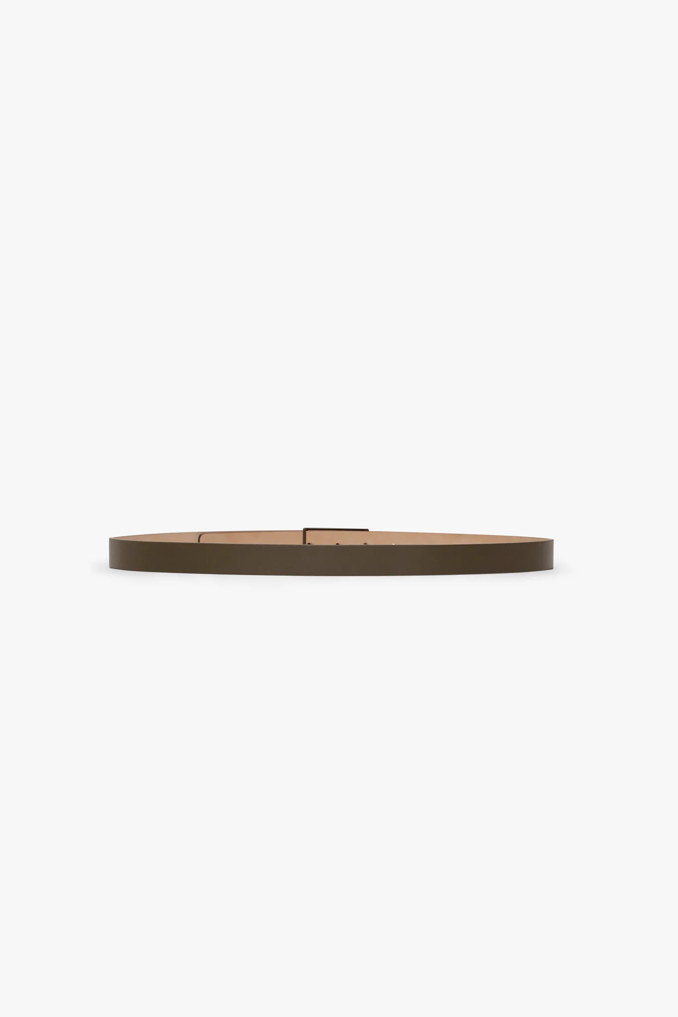 Tonal Dorian Belt In Dark Khaki Smooth Leather - XNAUWBI
