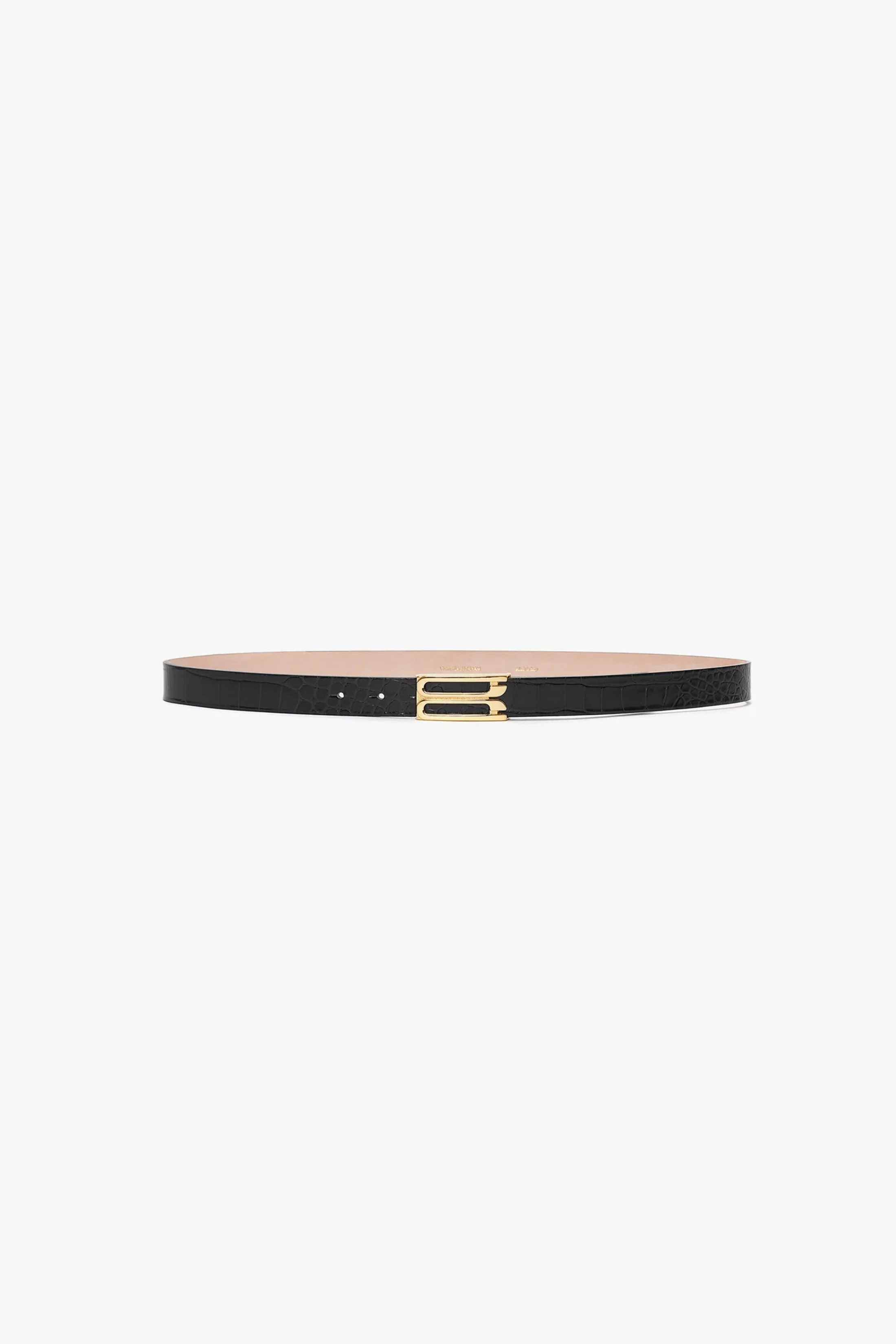 Dorian Belt In Black Croc Embossed Calf Leather - XNAUWBI