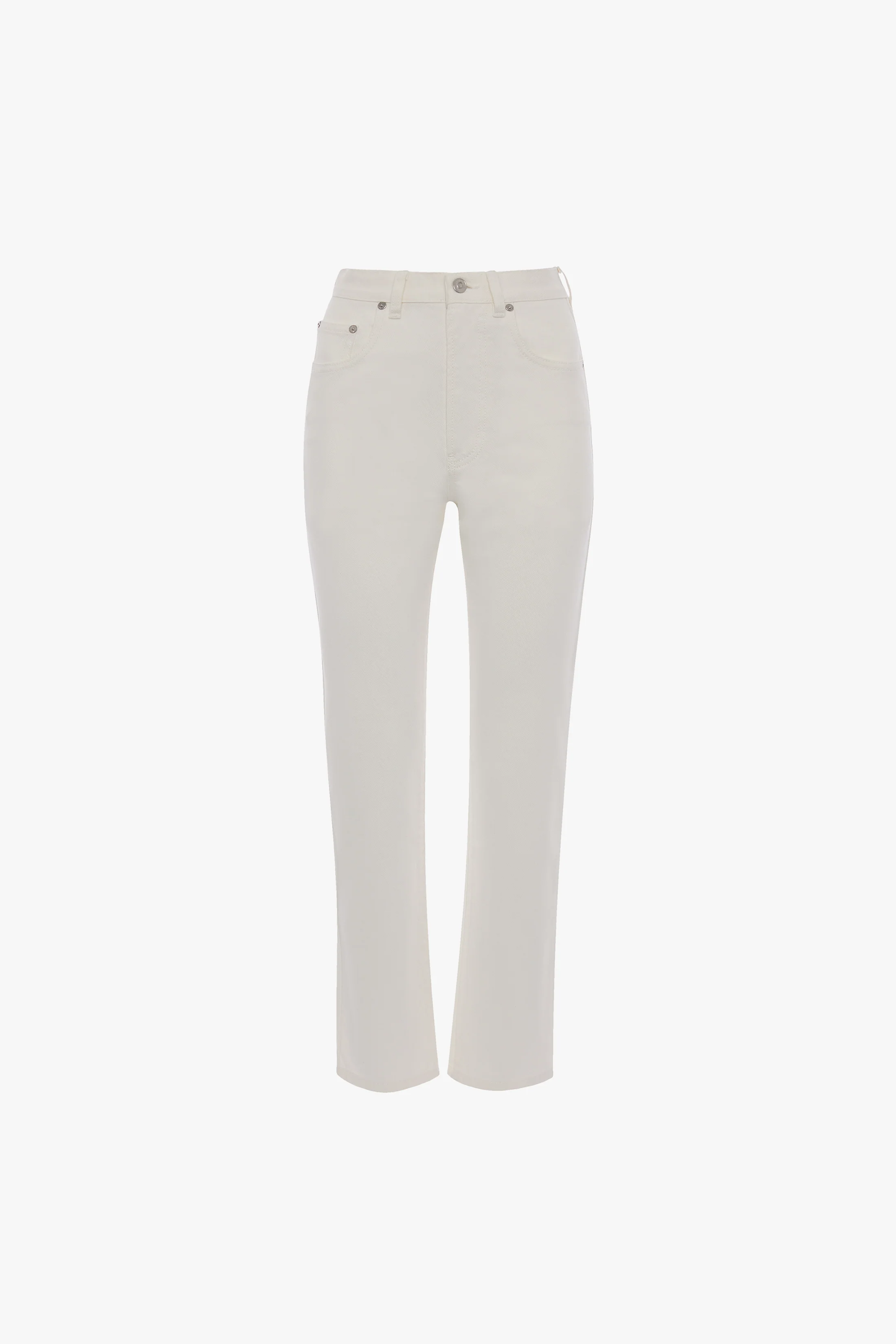 High-Rise Slim Jean In Washed White - XNAUWBI