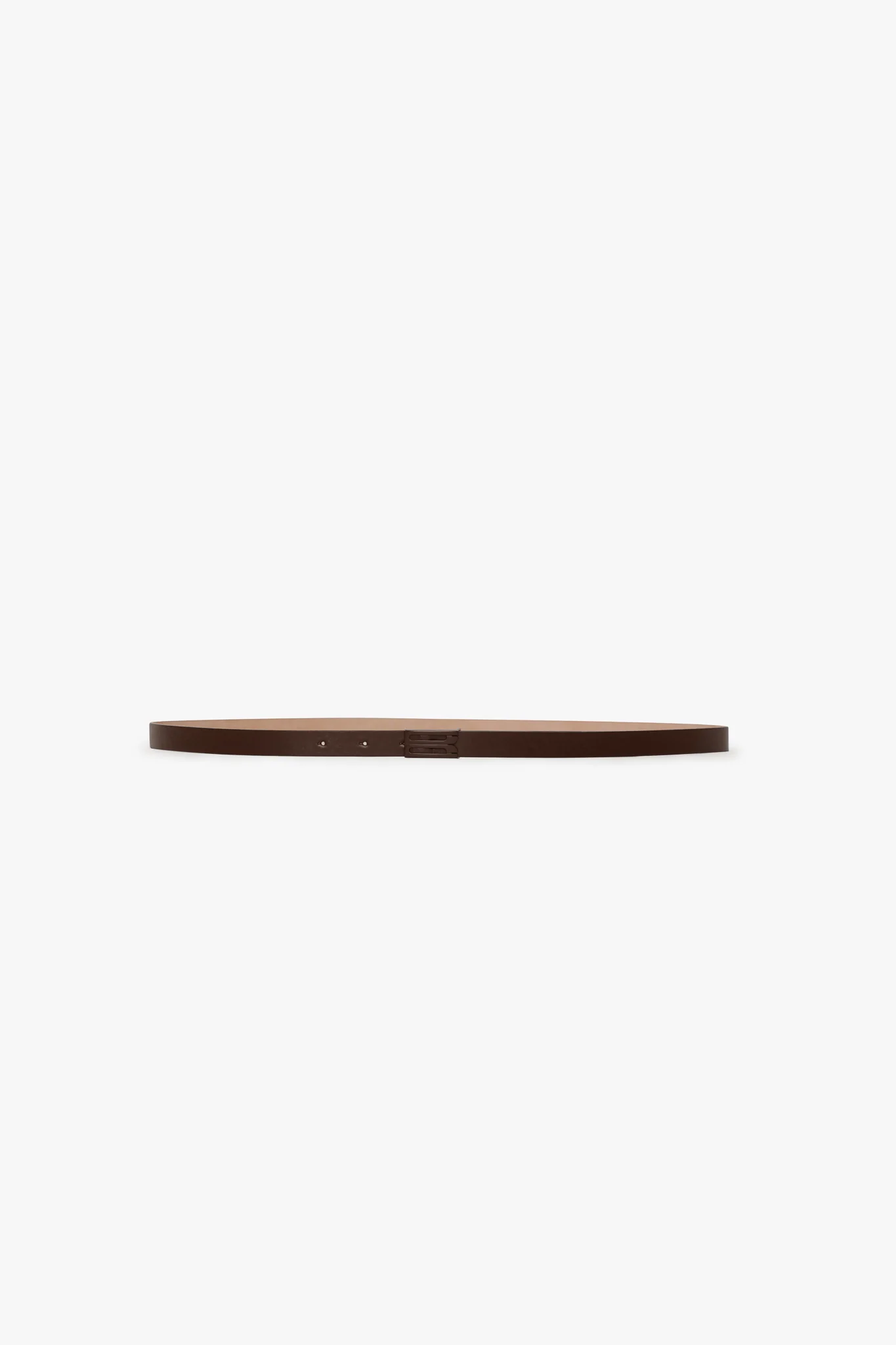 Tonal Micro Dorian Belt In Dark Brown Smooth Leather - XNAUWBI