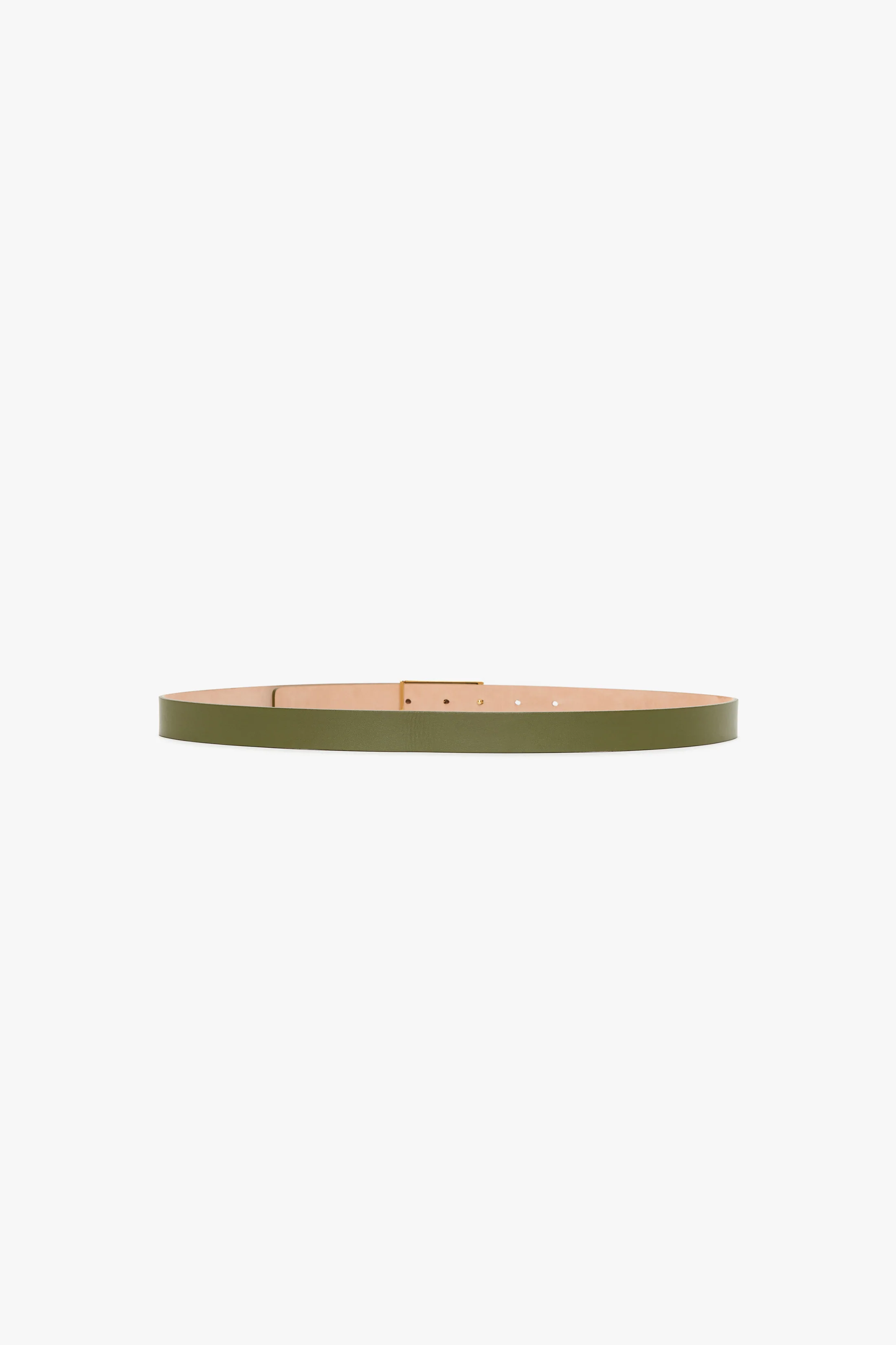 Regular Dorian Belt In Khaki Smooth Leather - XNAUWBI