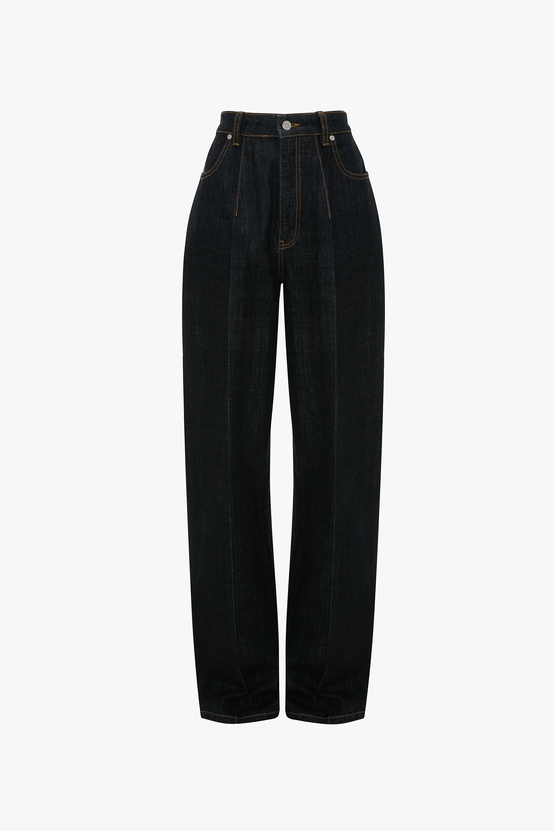 High Waisted Cinched Jean In Indigo Rinse - XNAUWBI