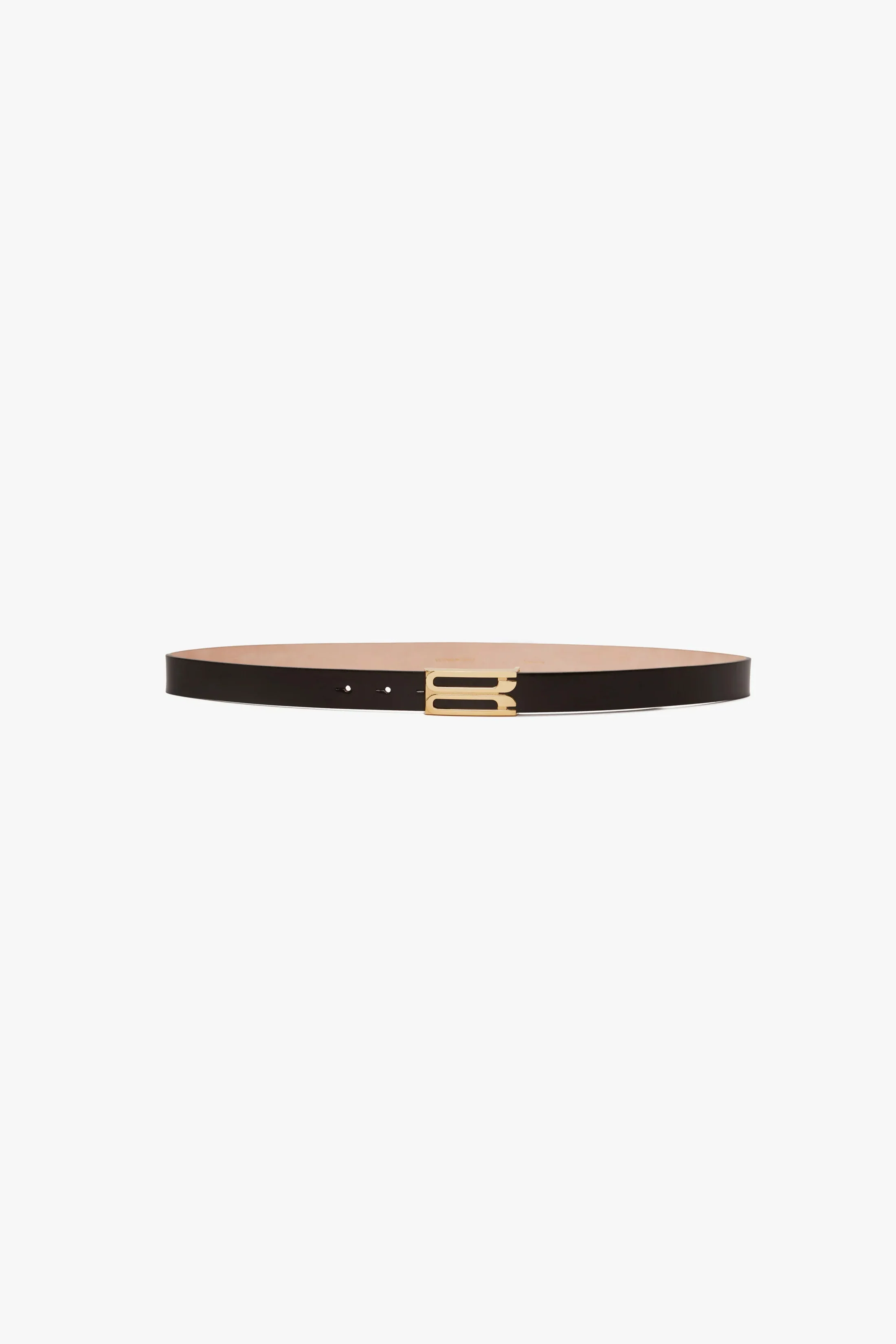 Dorian Belt In Black Glossed Leather - XNAUWBI