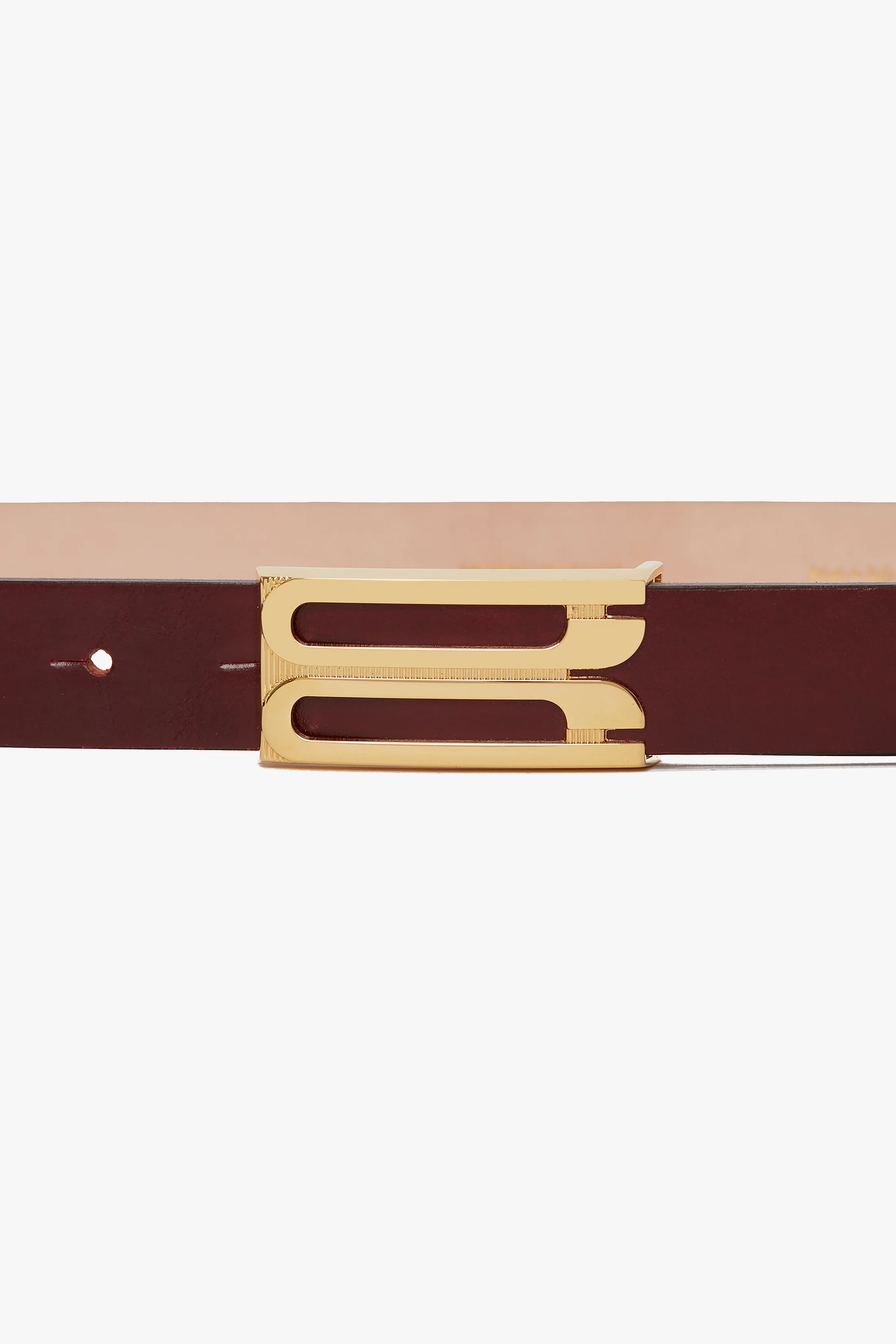 Dorian Belt In Burgundy Glossed Leather - XNAUWBI