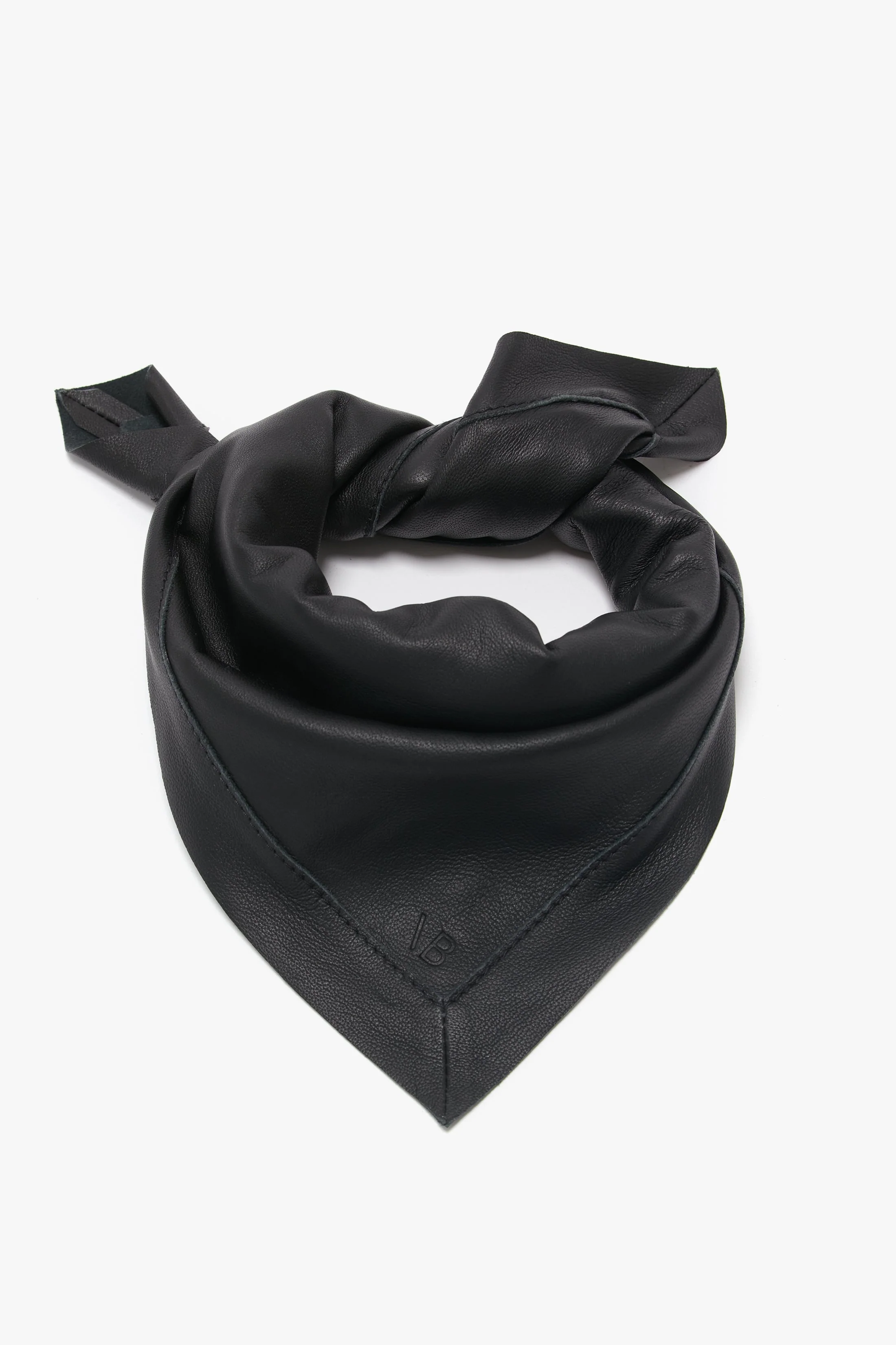 Leather Scarf In Black - XNAUWBI