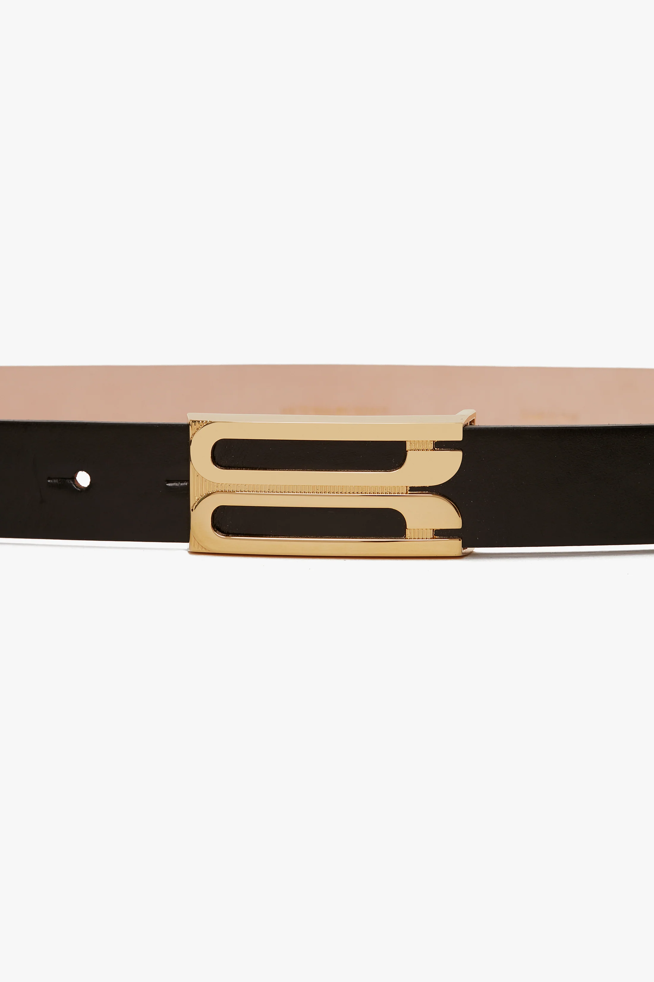 Dorian Belt In Black Glossed Leather - XNAUWBI