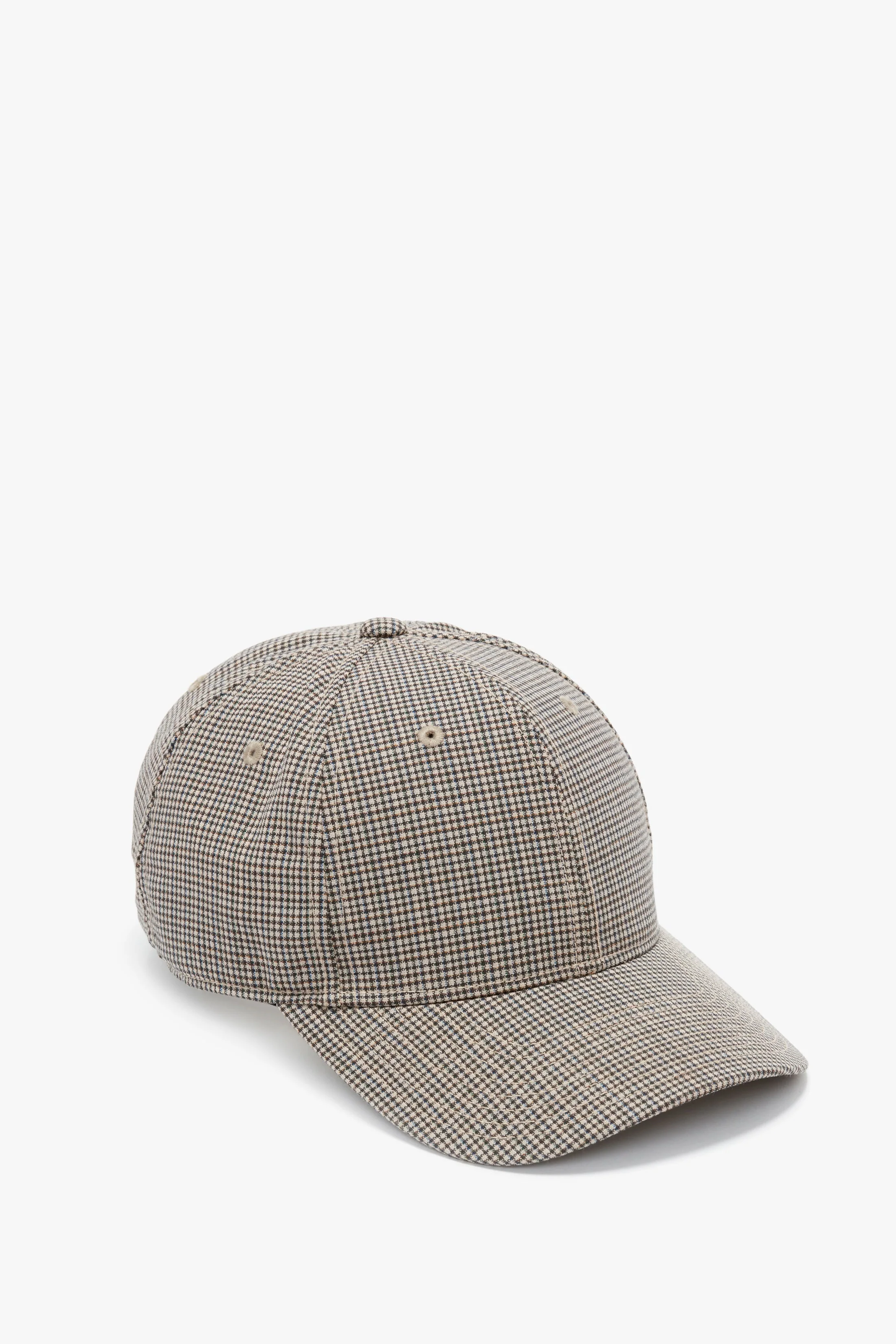 Logo Cap In Dogtooth Check - XNAUWBI