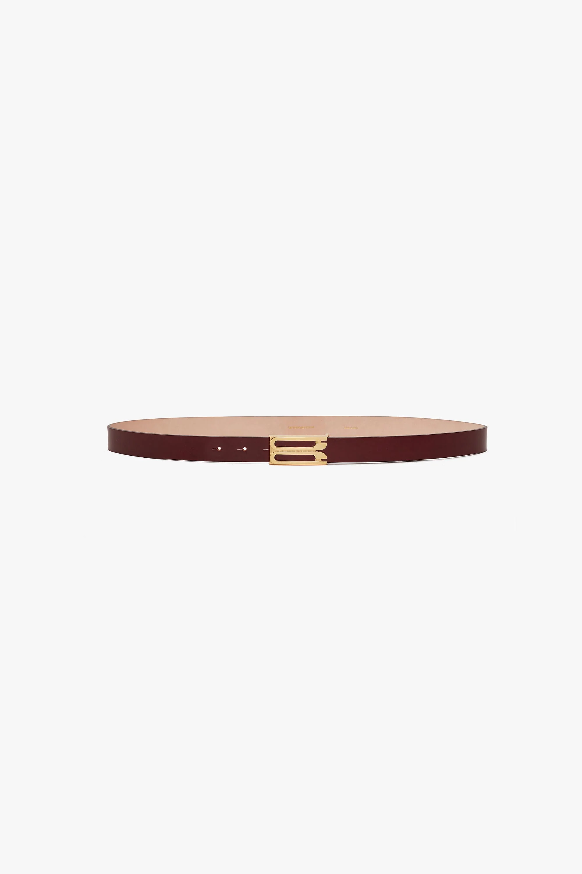 Dorian Belt In Burgundy Glossed Leather - XNAUWBI
