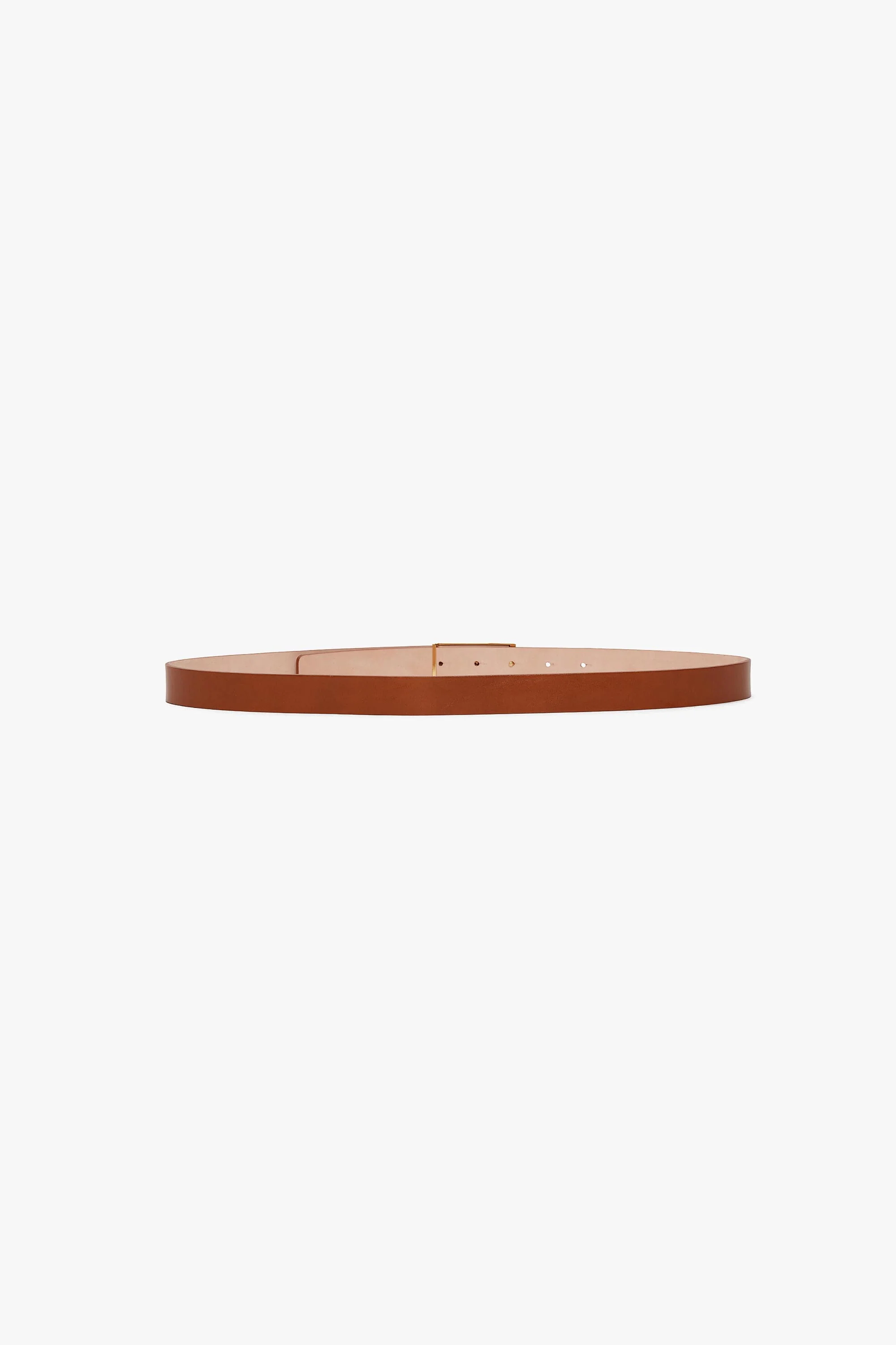 Dorian Belt In Tan Glossed Leather - XNAUWBI