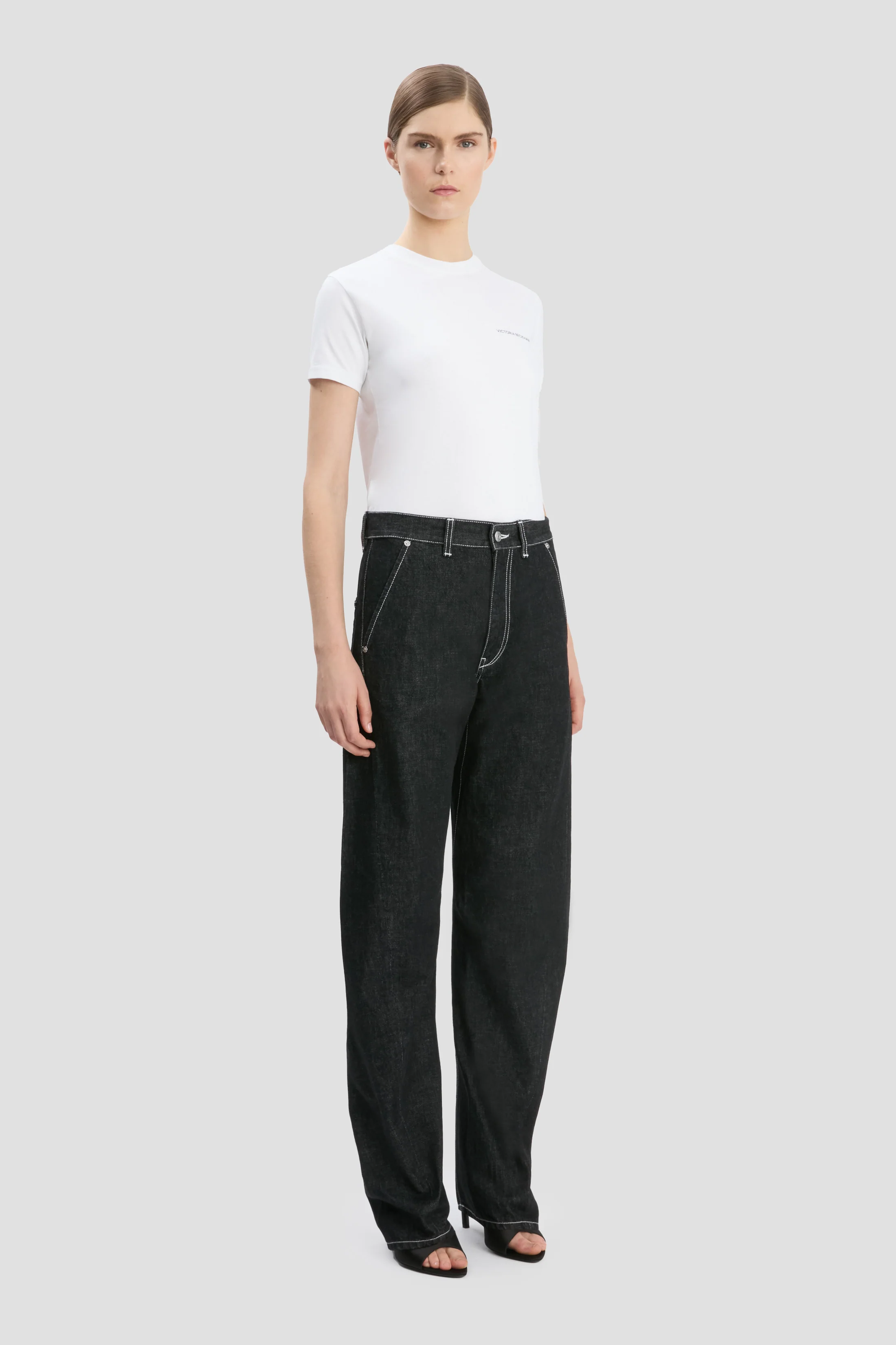 Twisted Slouch Jean In Washed Black - XNAUWBI
