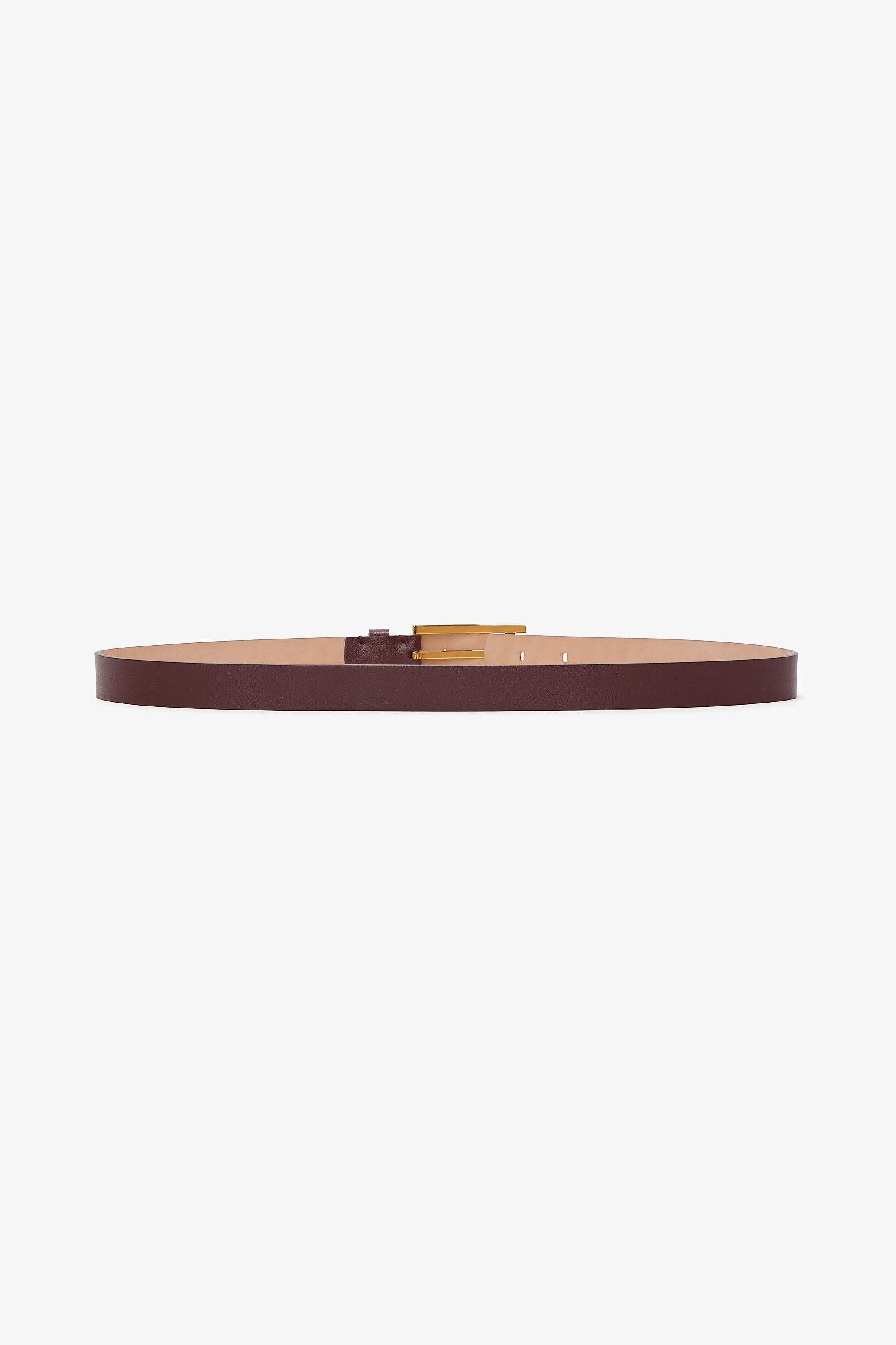 Pin-Buckle Belt In Burgundy Smooth Leather - XNAUWBI