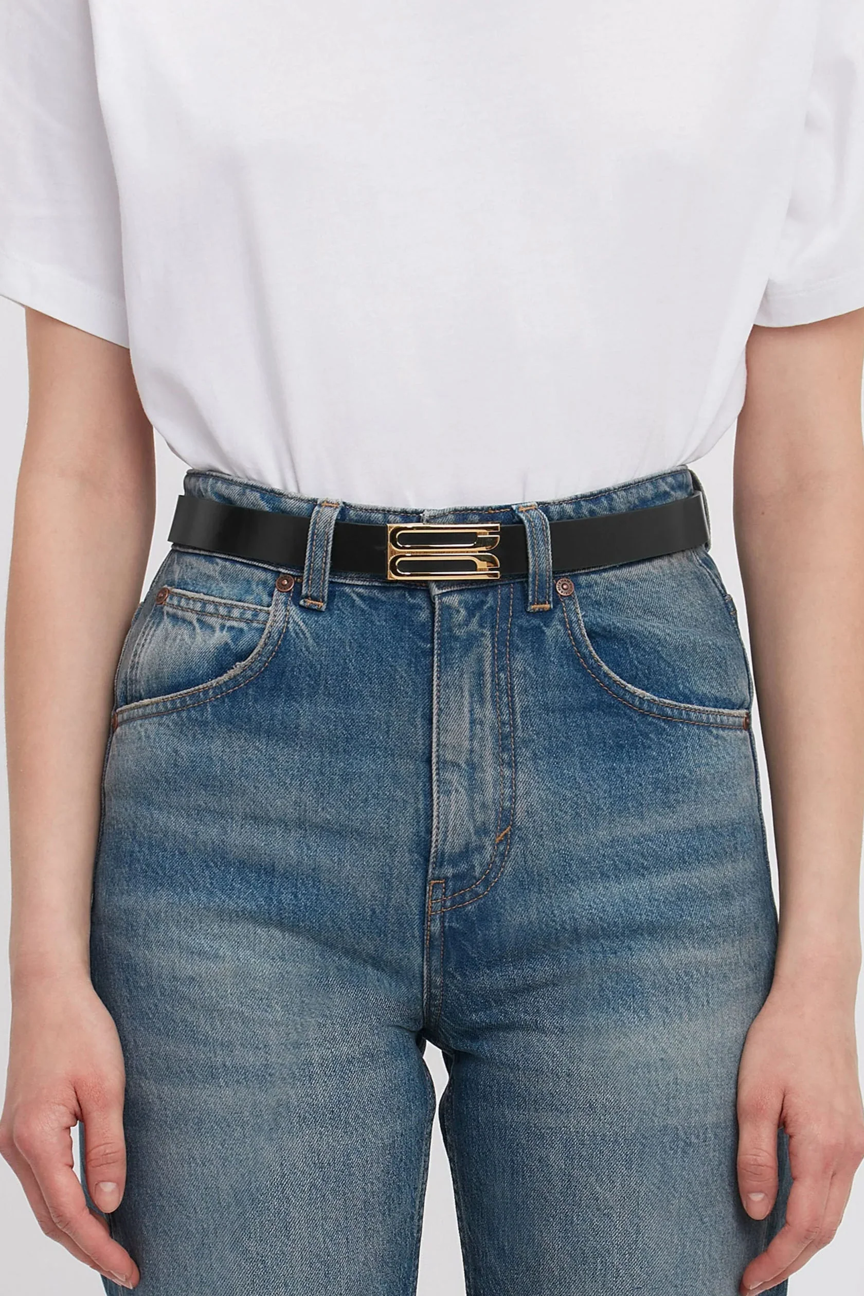 Dorian Belt In Black Glossed Leather - XNAUWBI