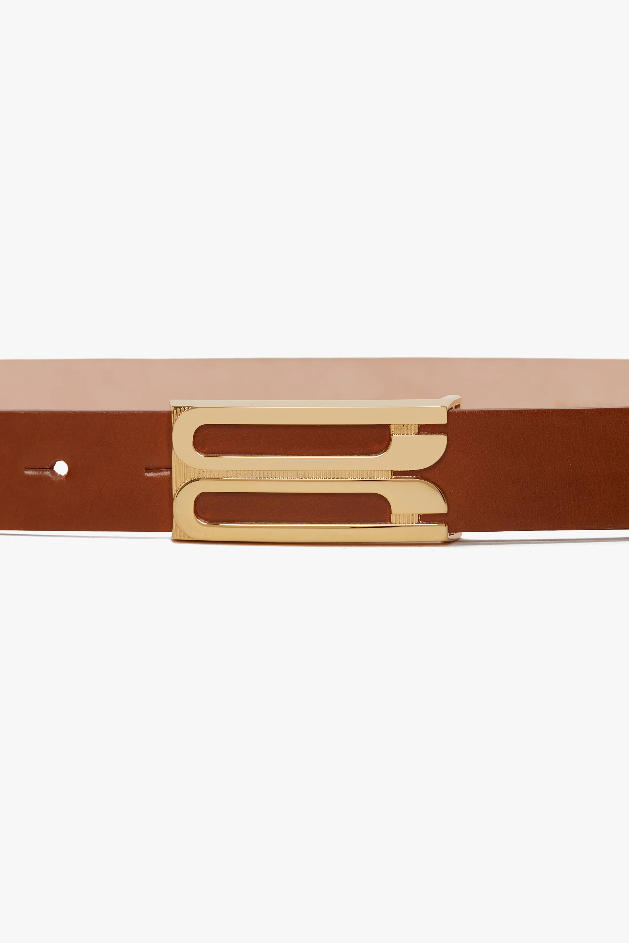 Dorian Belt In Tan Glossed Leather - XNAUWBI