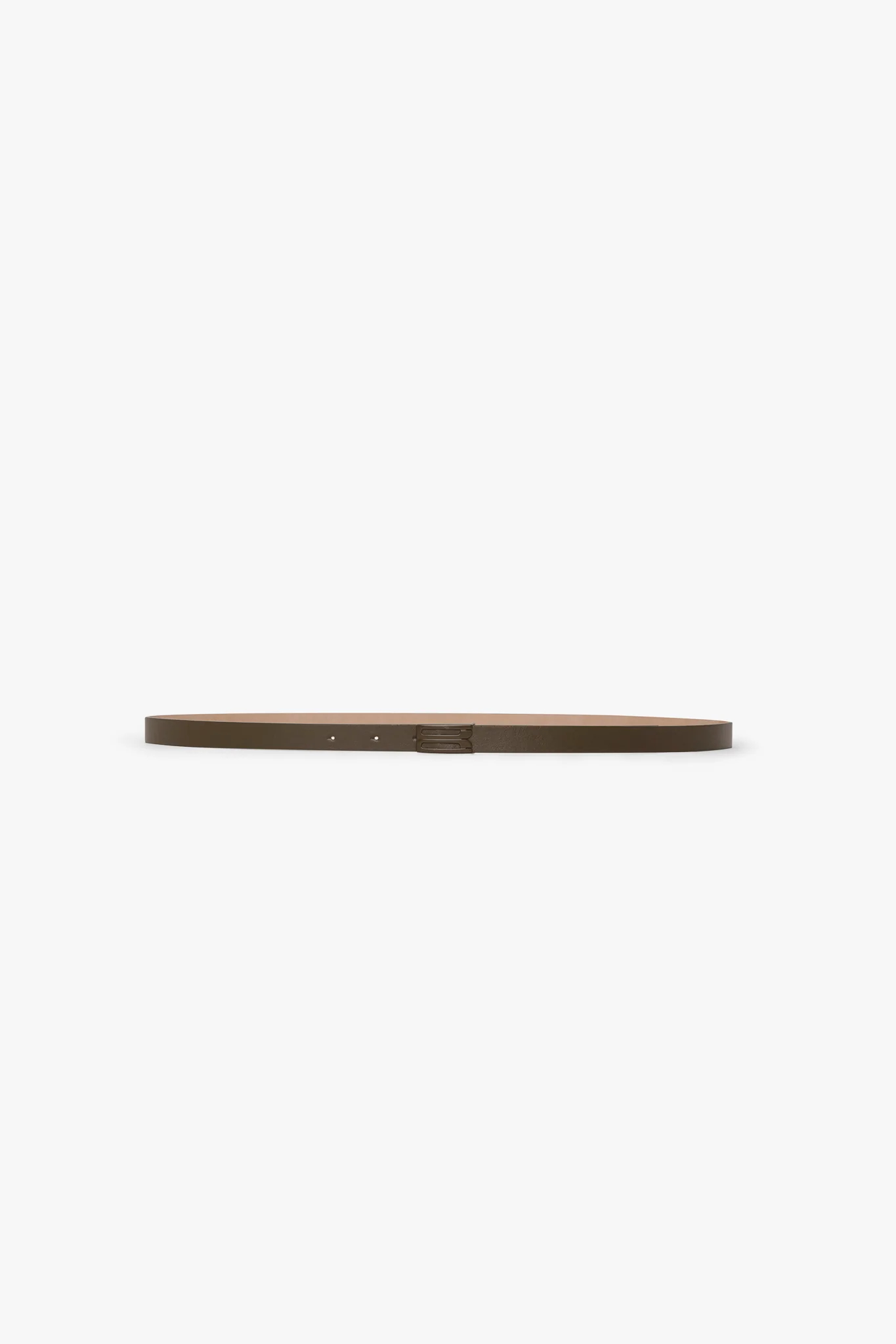 Tonal Micro Dorian Belt In Dark Khaki Smooth Leather - XNAUWBI