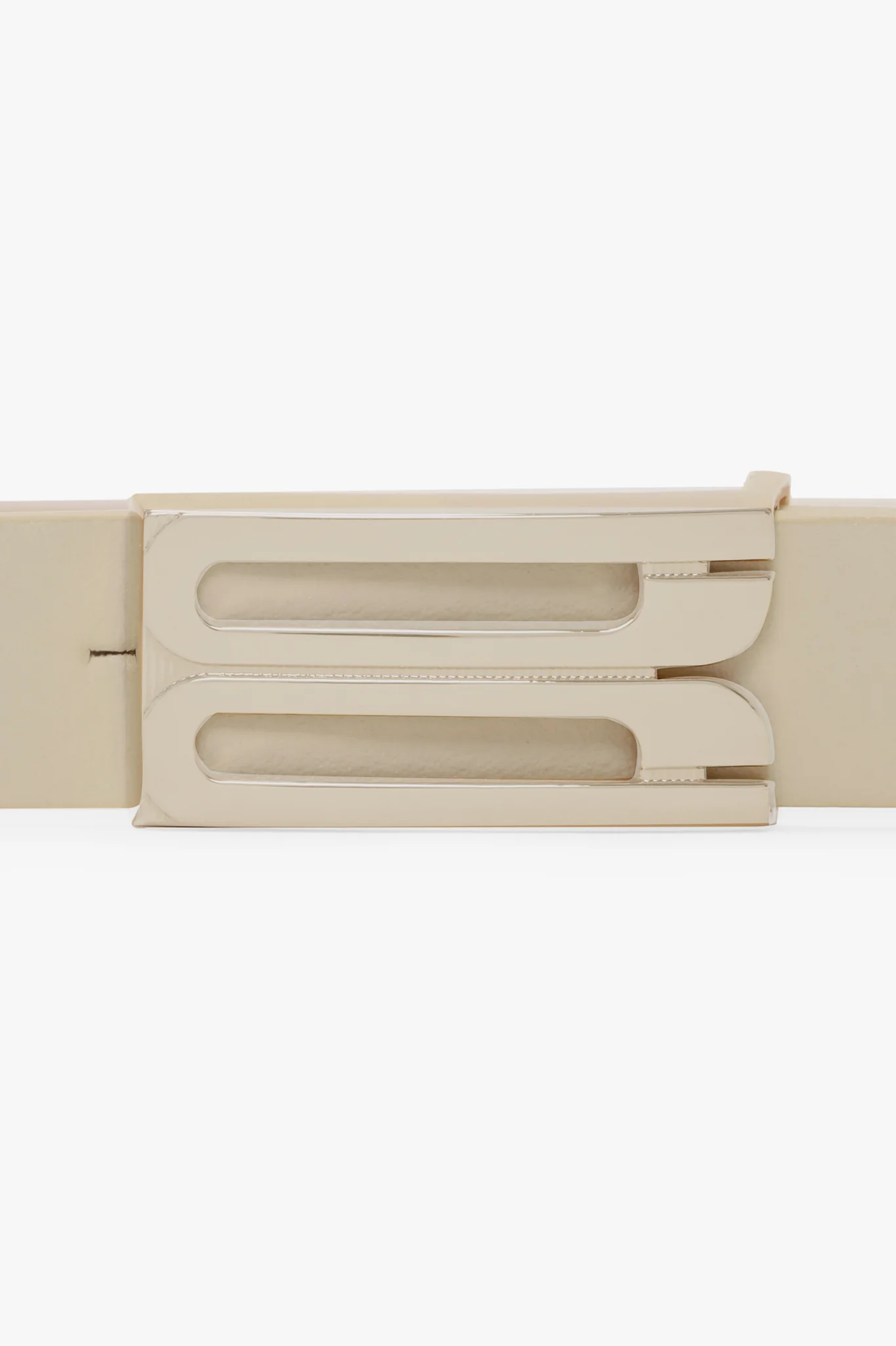 Tonal Micro Dorian Belt In Ivory Smooth Leather - XNAUWBI