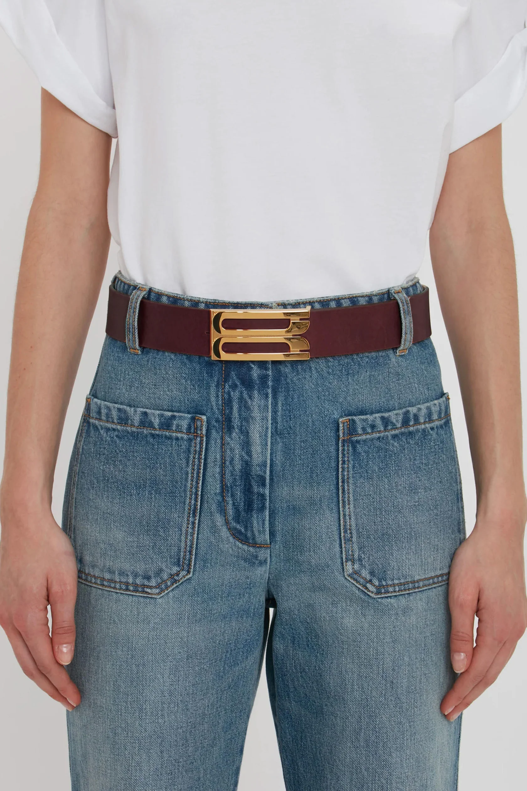 Jumbo Dorian Belt In Burgundy Leather - XNAUWBI