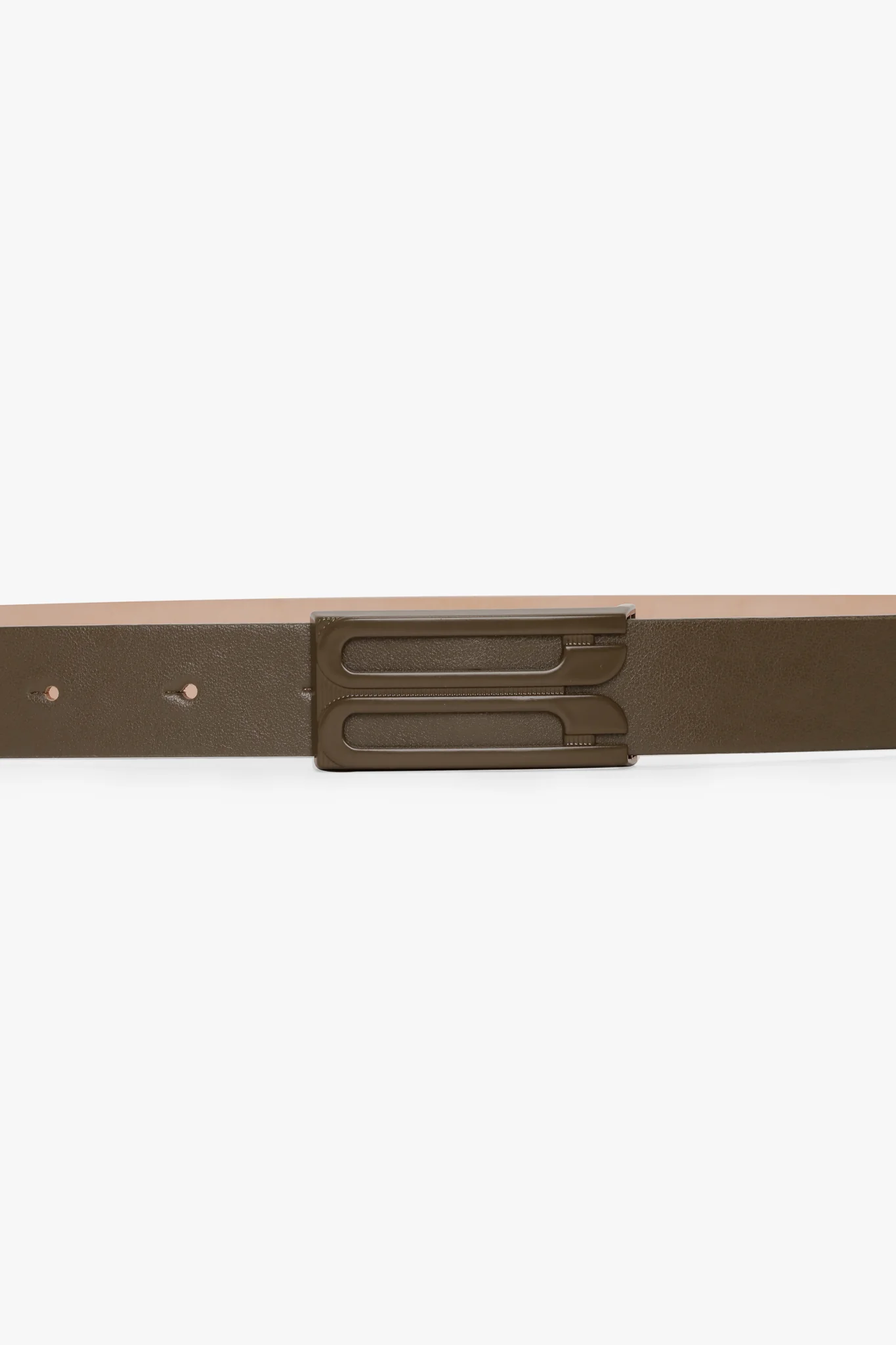 Tonal Dorian Belt In Dark Khaki Smooth Leather - XNAUWBI