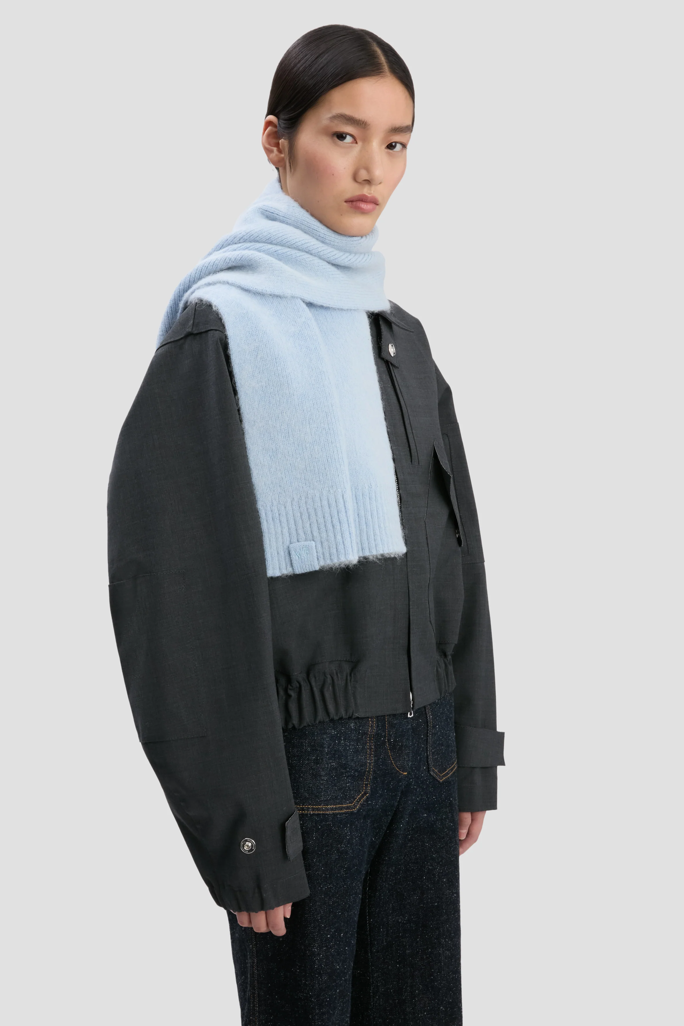 Alpaca Scarf In Glacial Blue - XNAUWBI