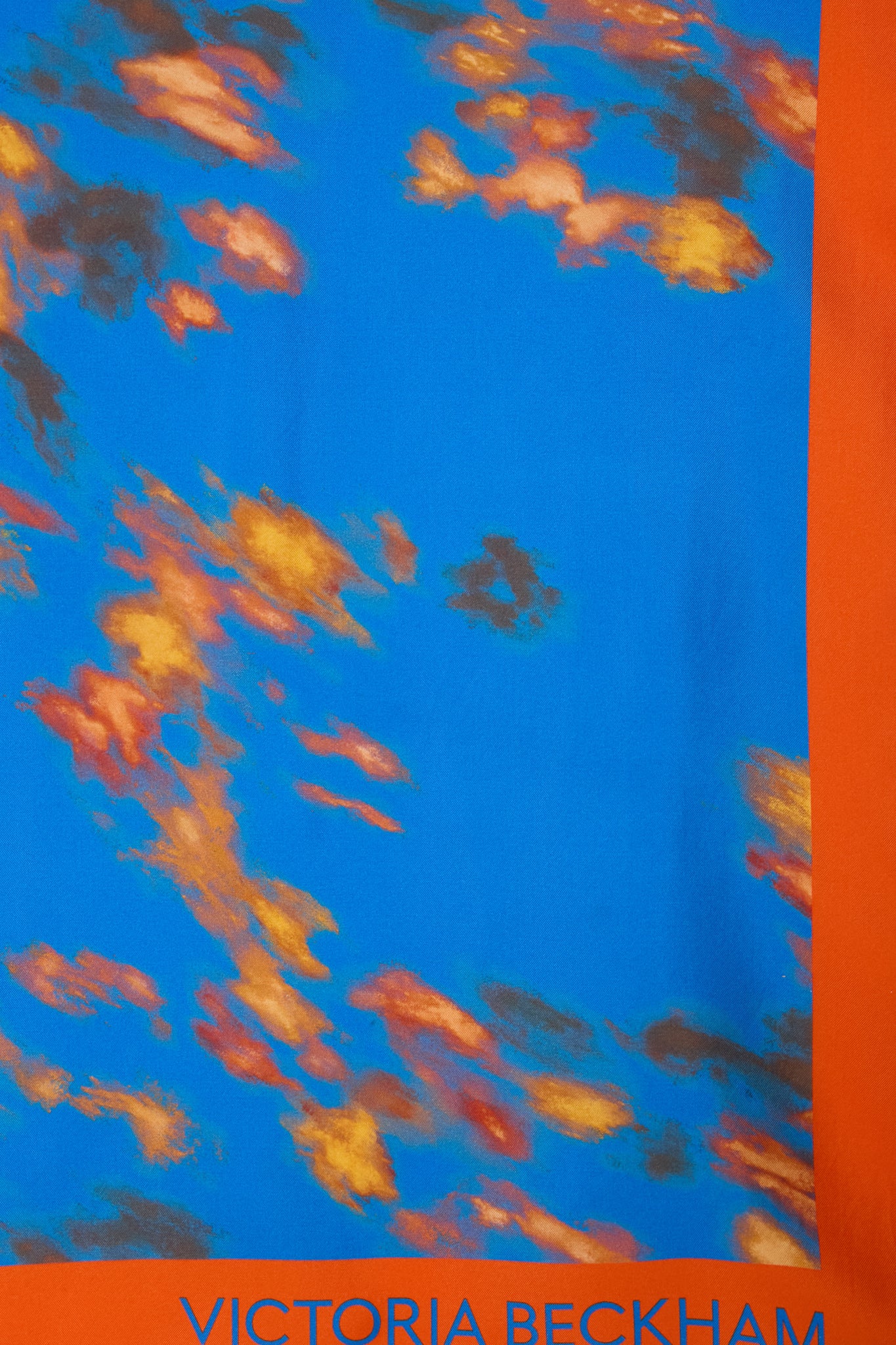 Foulard In Blue Abstract Floral Print - XNAUWBI