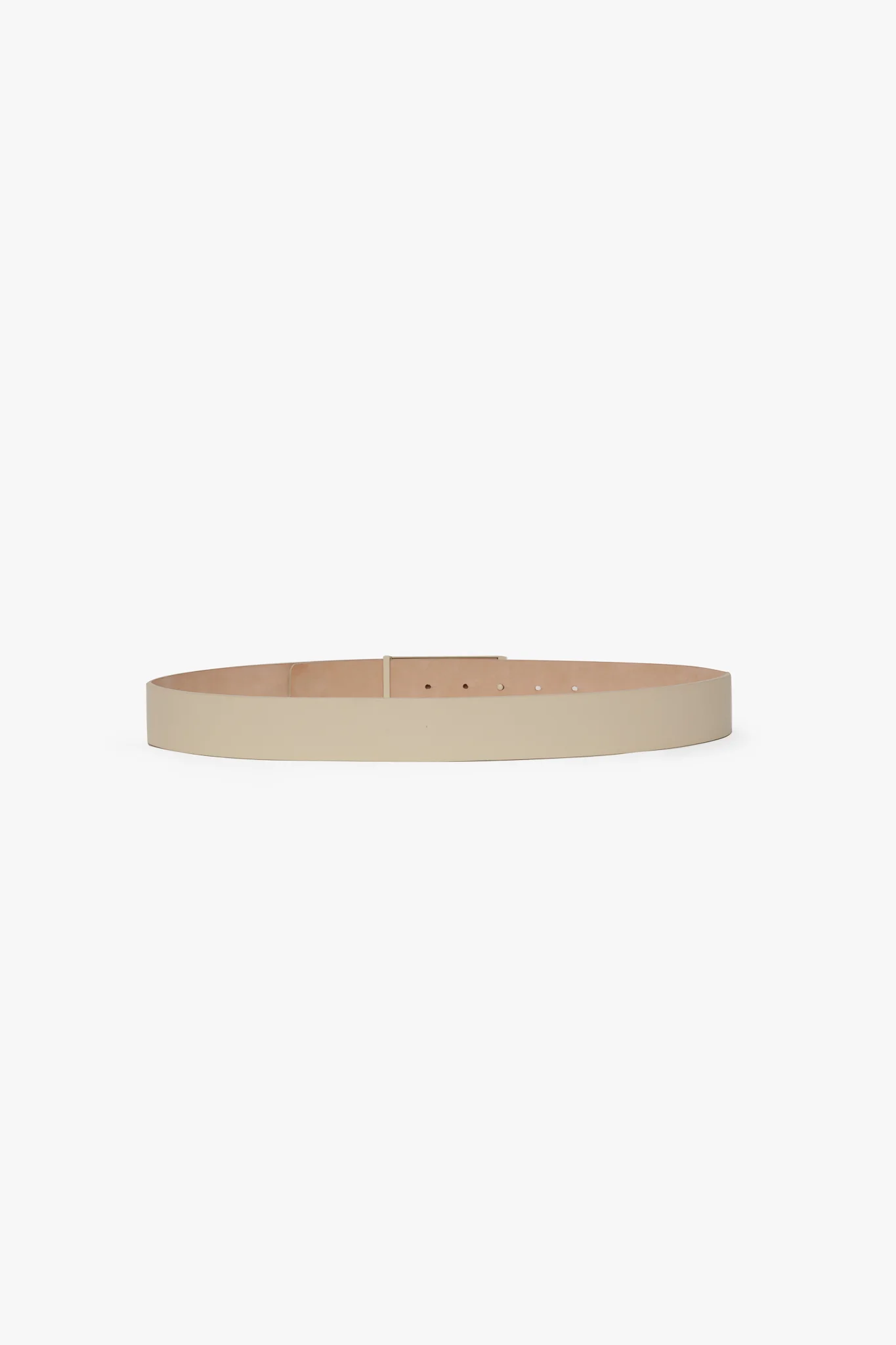 Tonal Jumbo Frame Belt In Ivory Smooth Leather - XNAUWBI