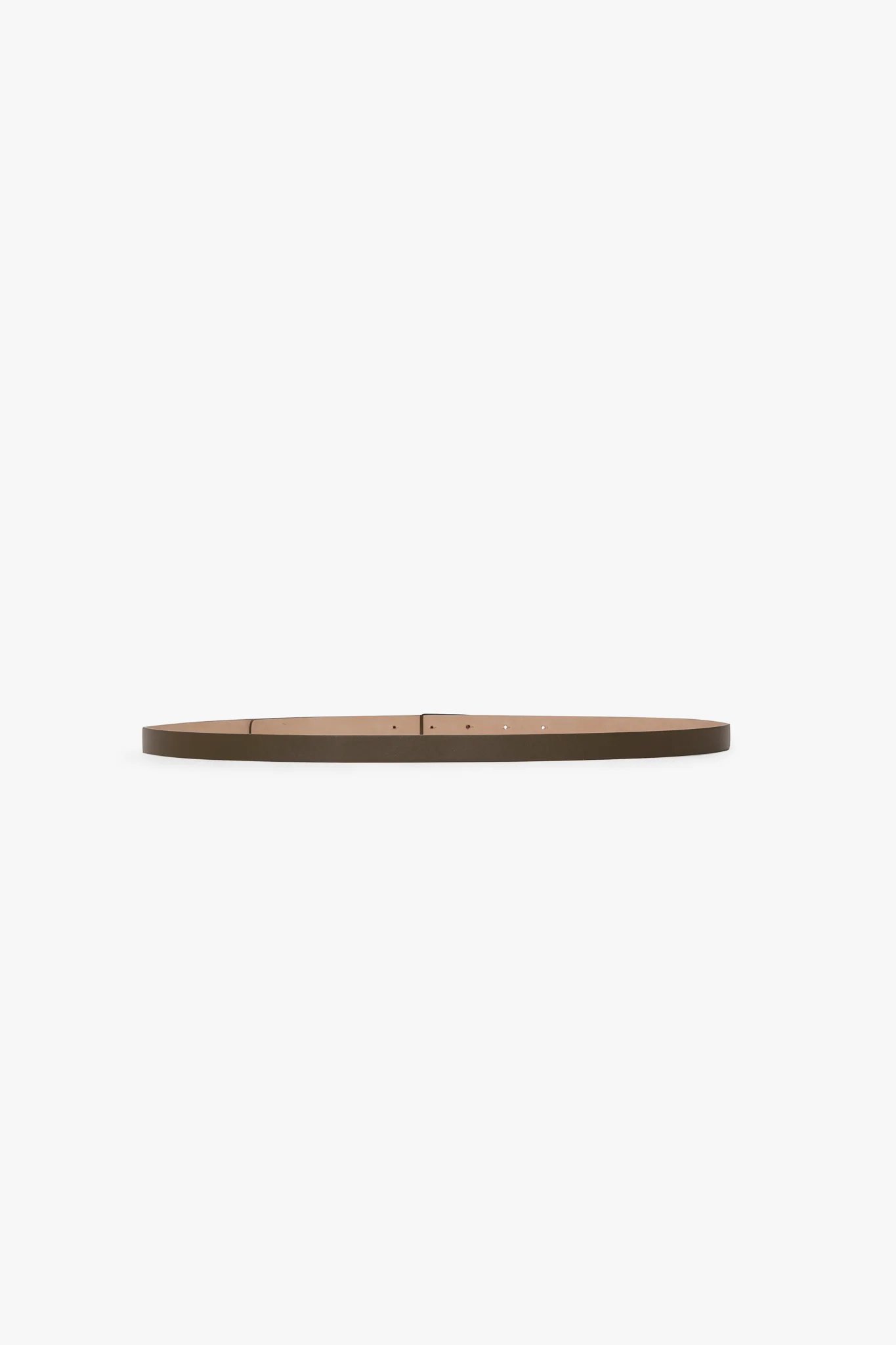 Tonal Micro Dorian Belt In Dark Khaki Smooth Leather - XNAUWBI