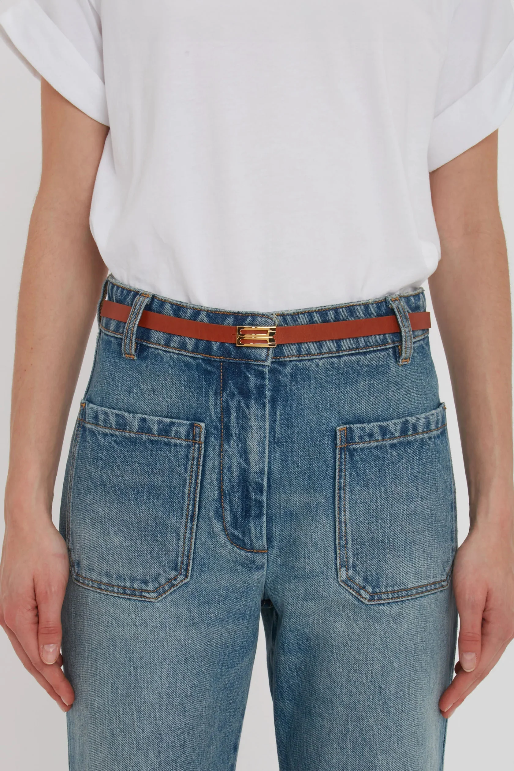 Micro Dorian Belt In Tan Leather - XNAUWBI