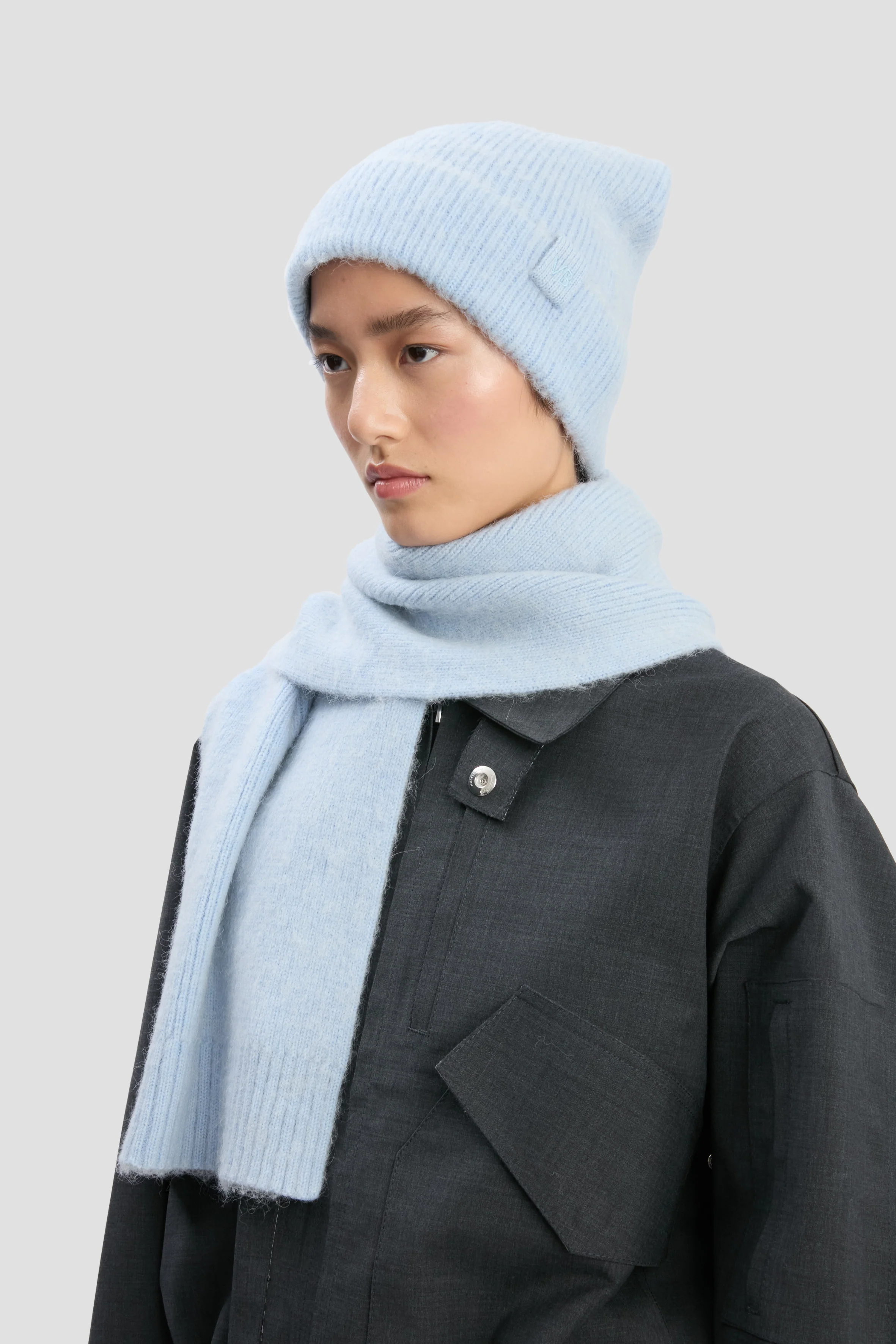 Alpaca Hat In Glacial Blue - XNAUWBI