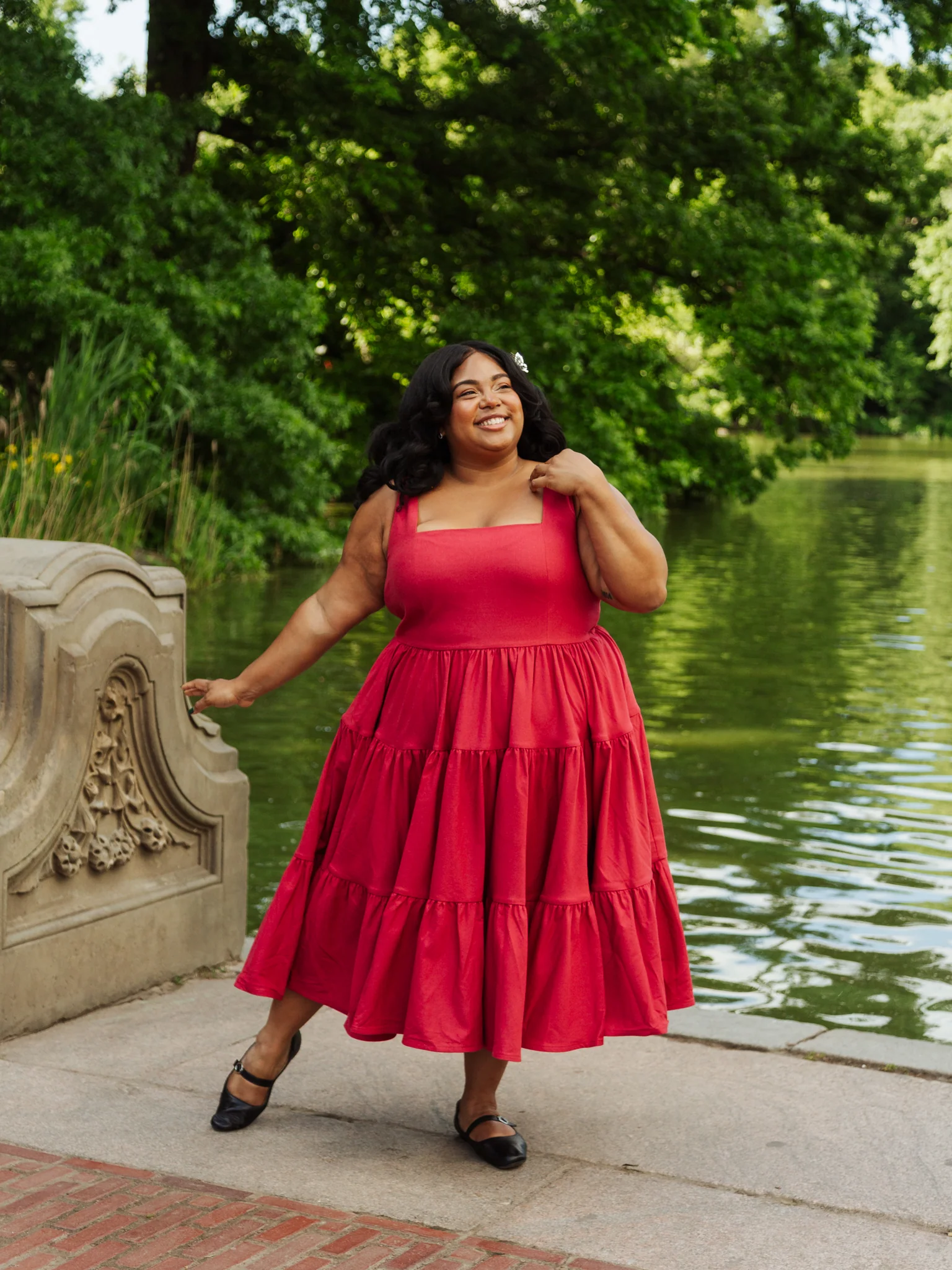 Madonna Midi Dress in Poppy - XNAUWBI