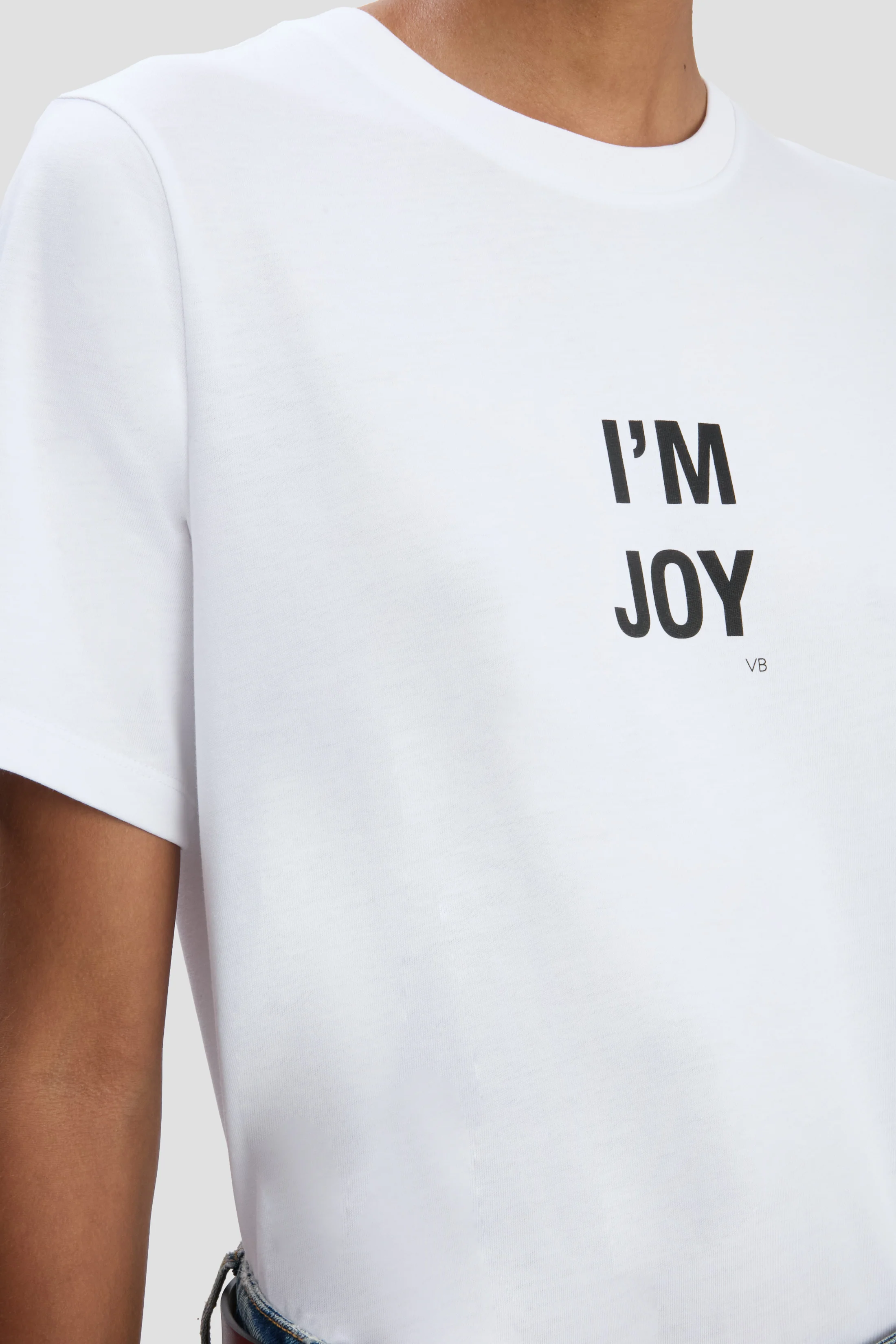 Slogan Tee In White I'm Joy - XNAUWBI