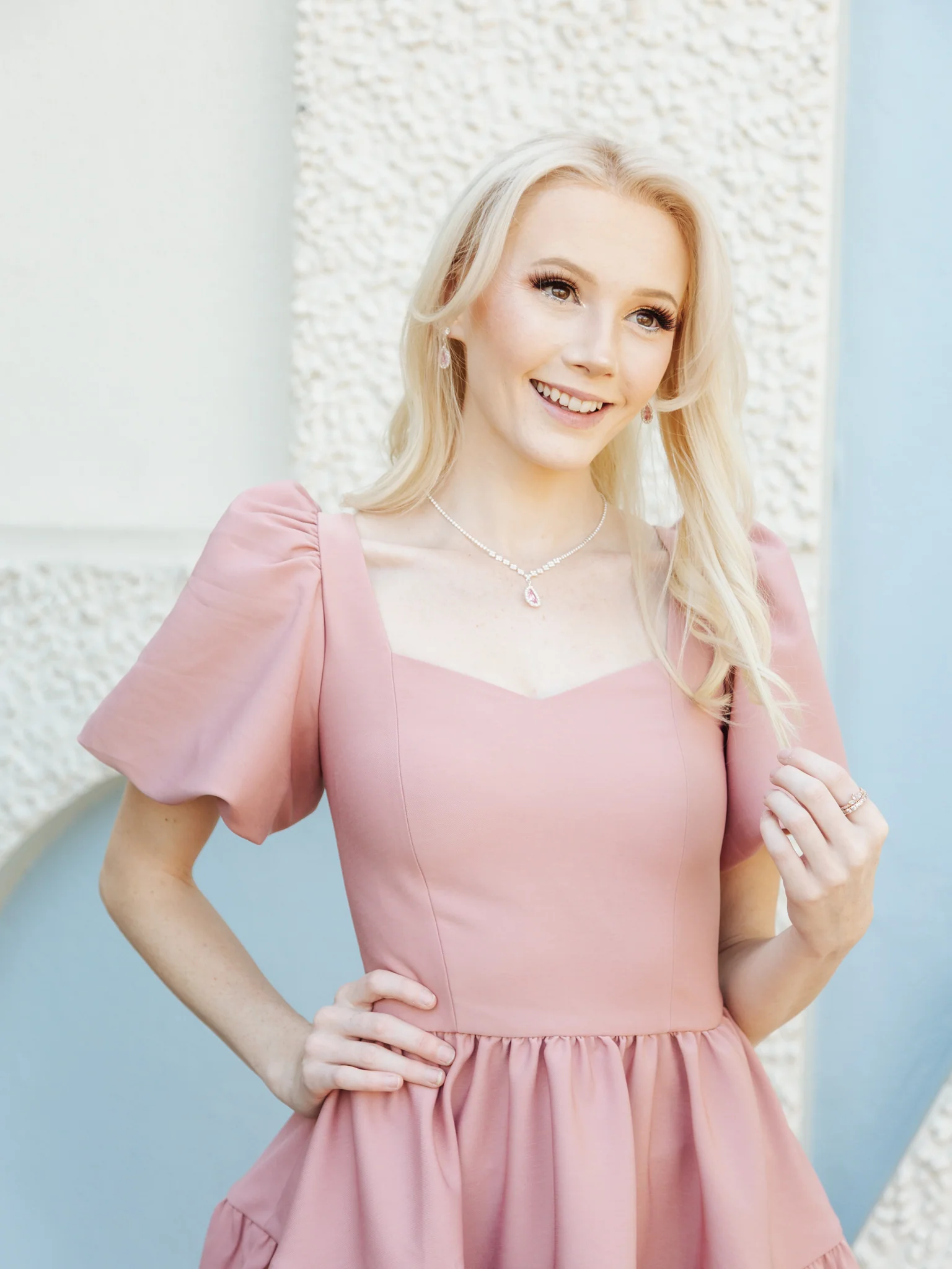 Princess Puff Dress in Rosie Pink - XNAUWBI