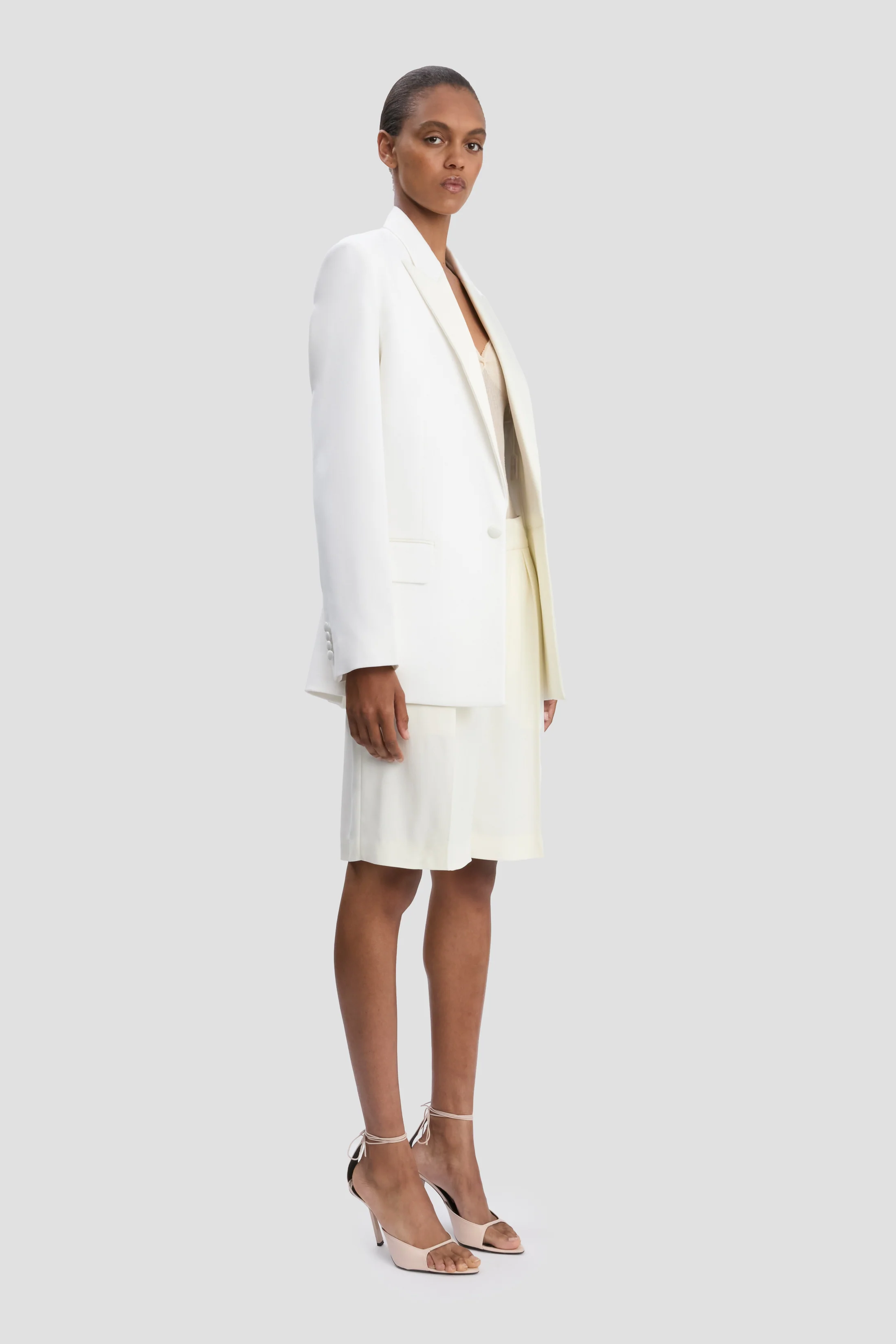 Tailored Jacket In Ivory - XNAUWBI