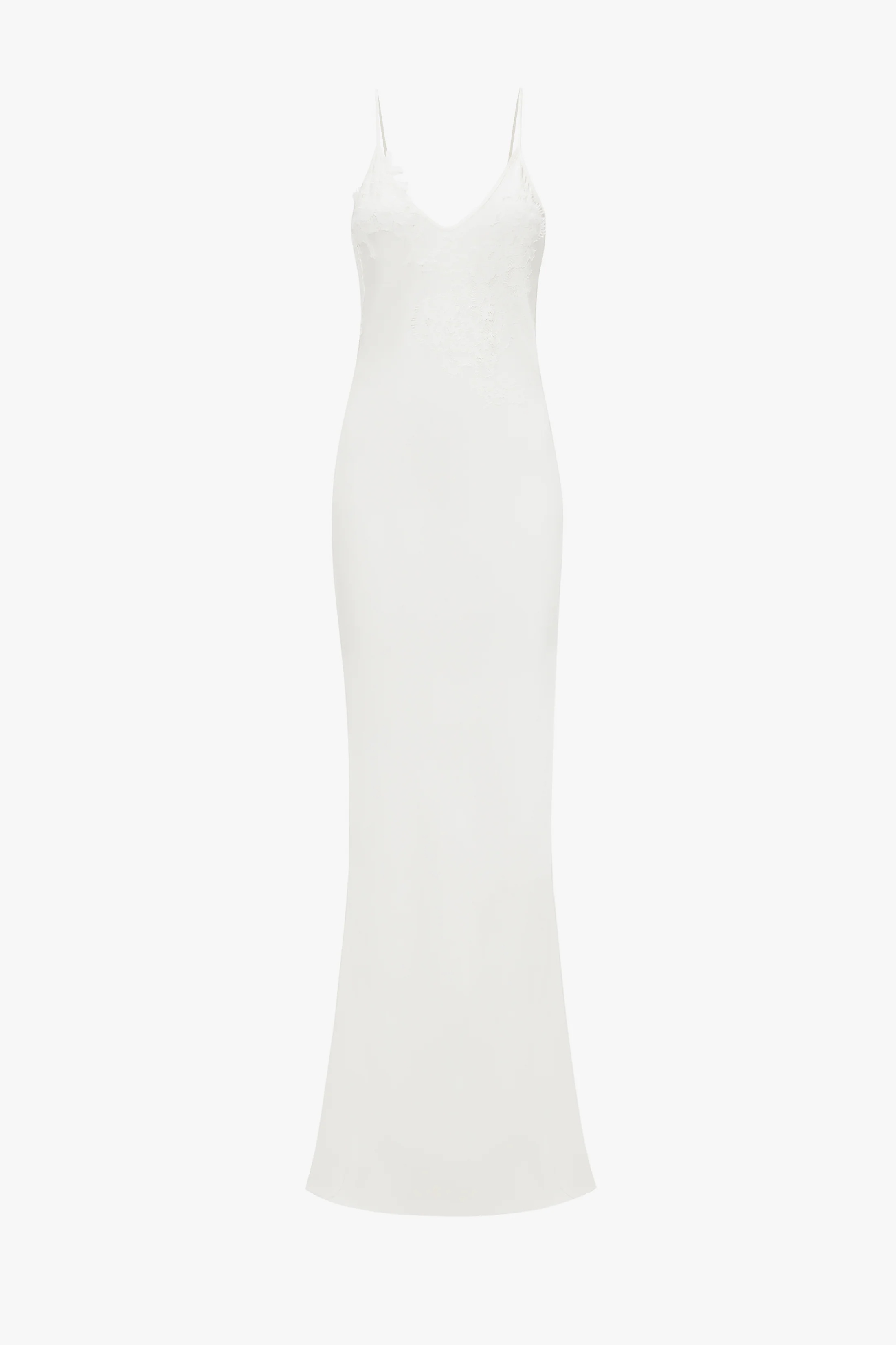 Lace Floor-Length Cami Dress In Ivory - XNAUWBI