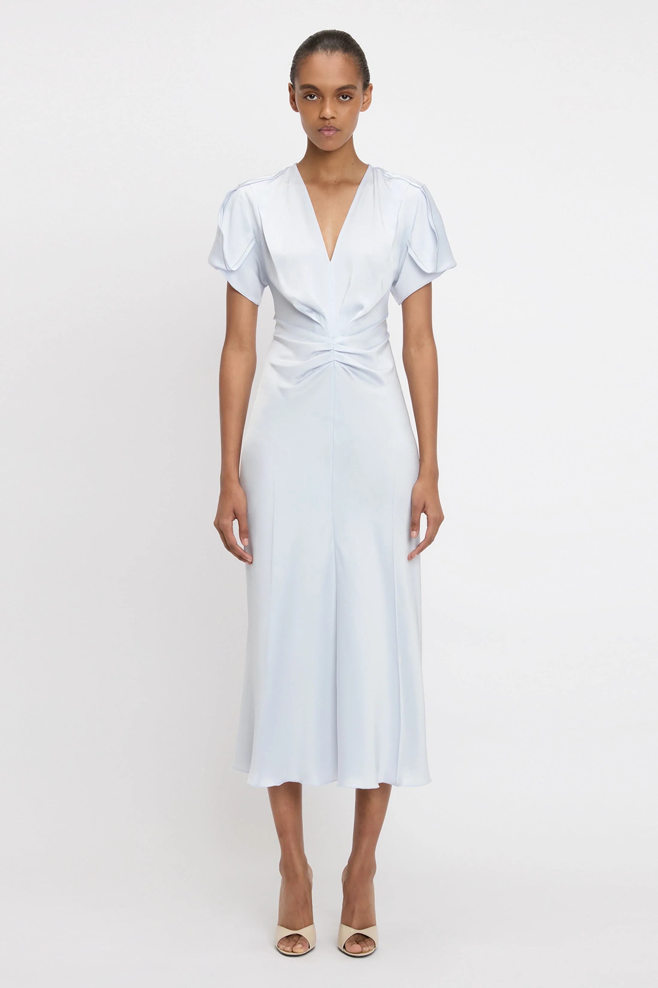 Eve Midi Dress In Ice - XNAUWBI