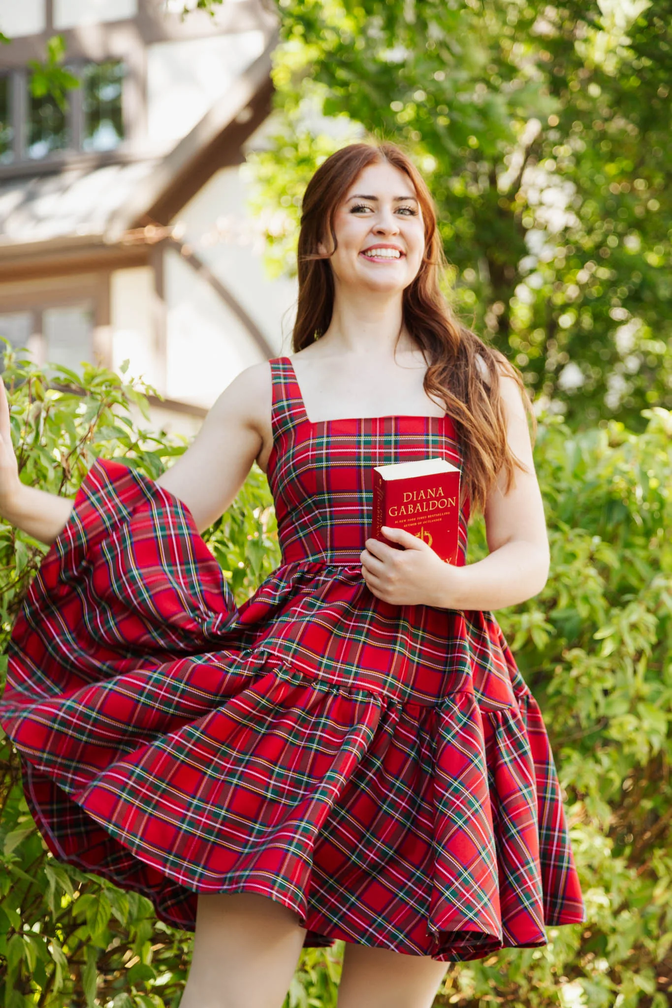 Journey Dress in Red Plaid - XNAUWBI