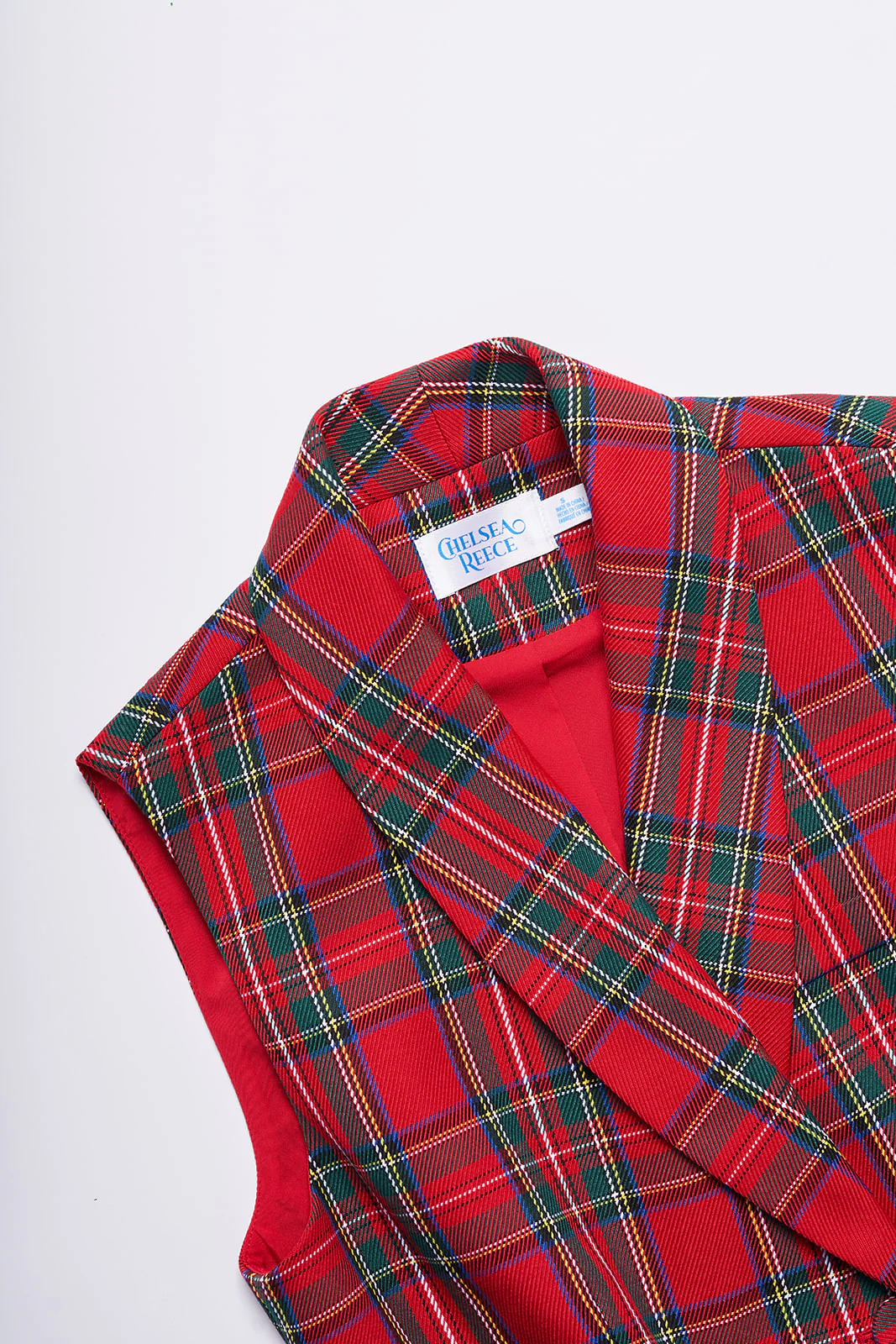 Vest in Red Plaid - XNAUWBI
