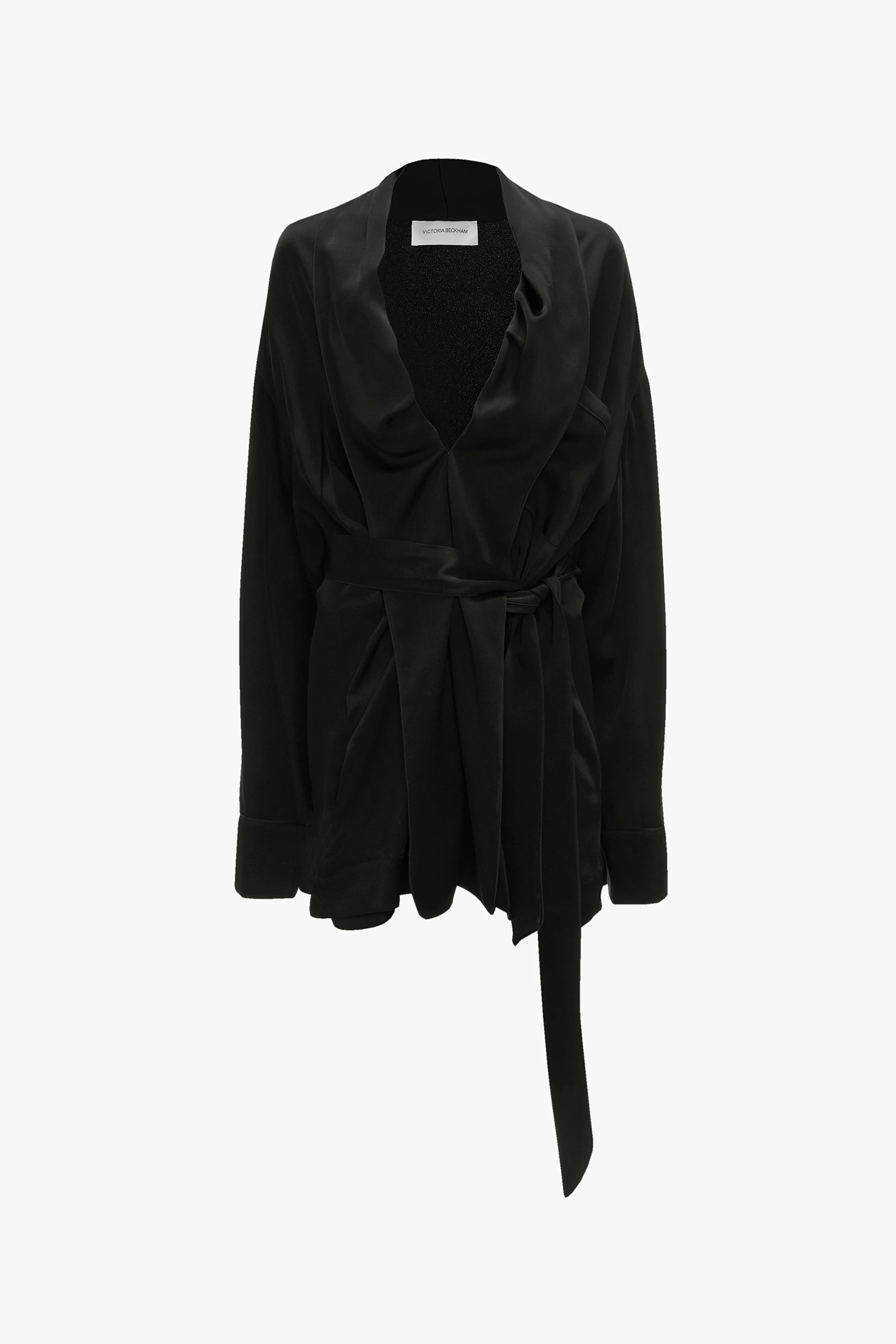 Wrap Mini Dress In Black - XNAUWBI