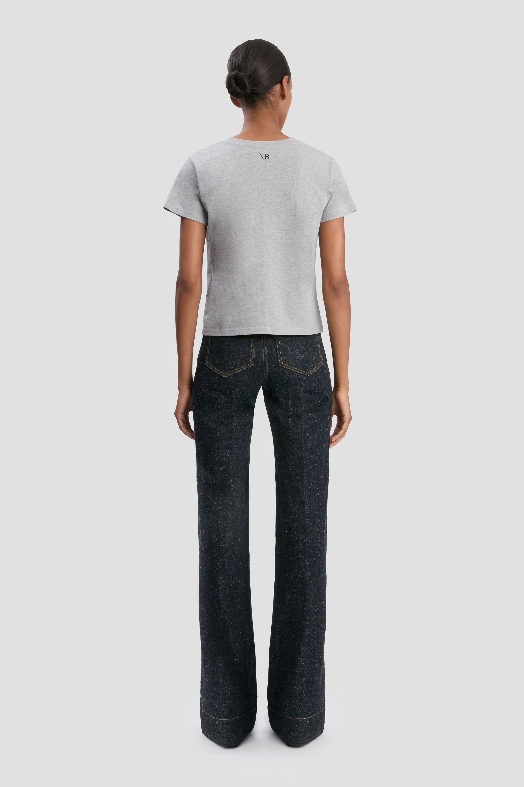 Shrunken Fit T-Shirt In Grey Marl - XNAUWBI