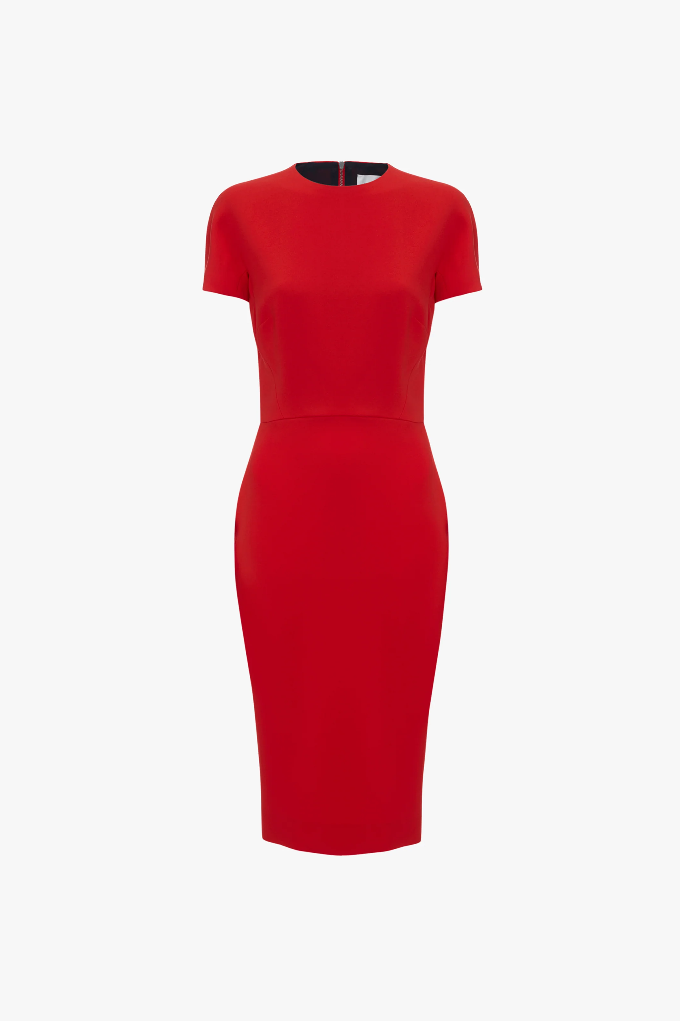Fitted T-shirt Dress In Bright Red - XNAUWBI