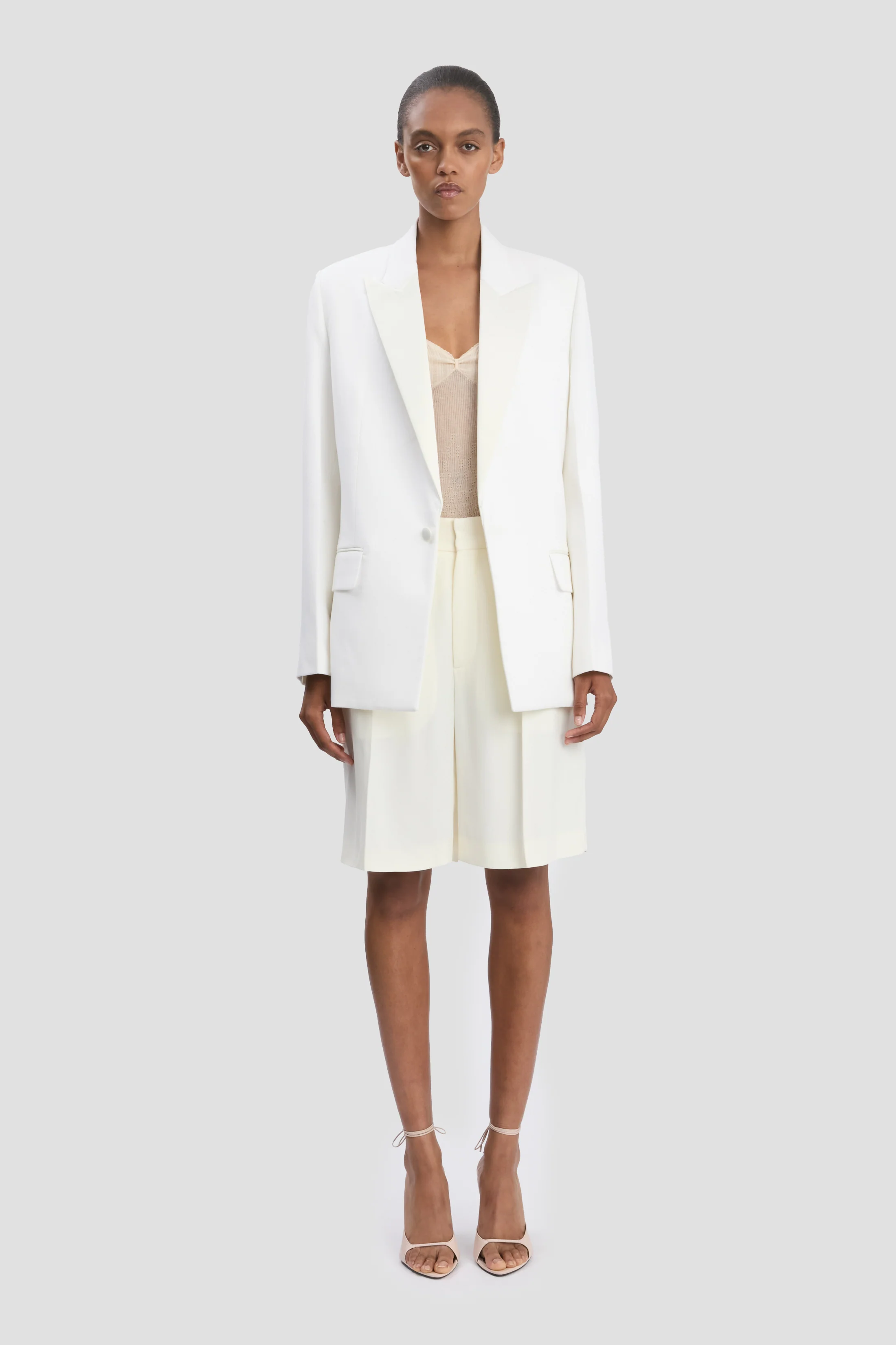 Tailored Jacket In Ivory - XNAUWBI