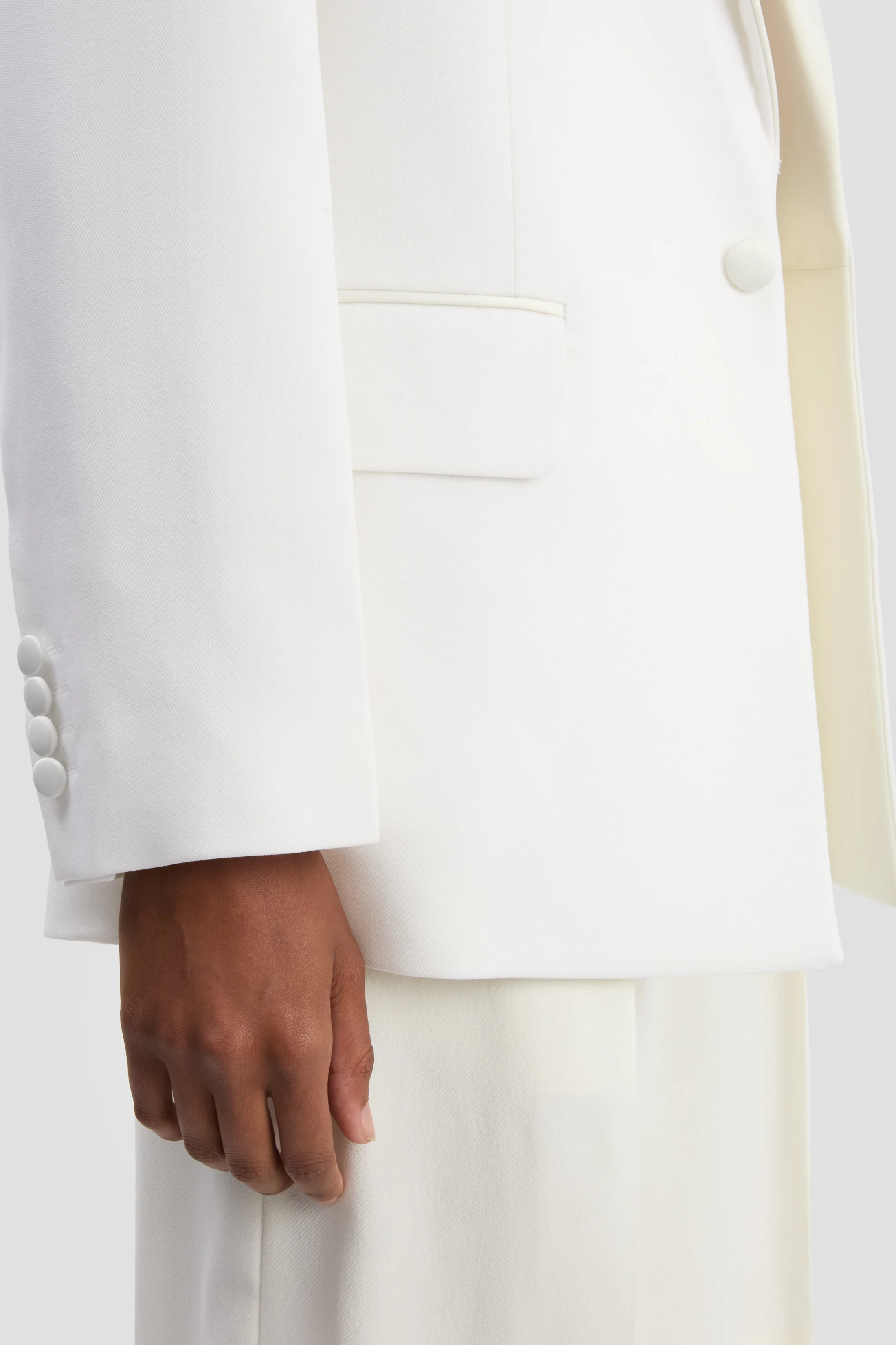 Tailored Jacket In Ivory - XNAUWBI