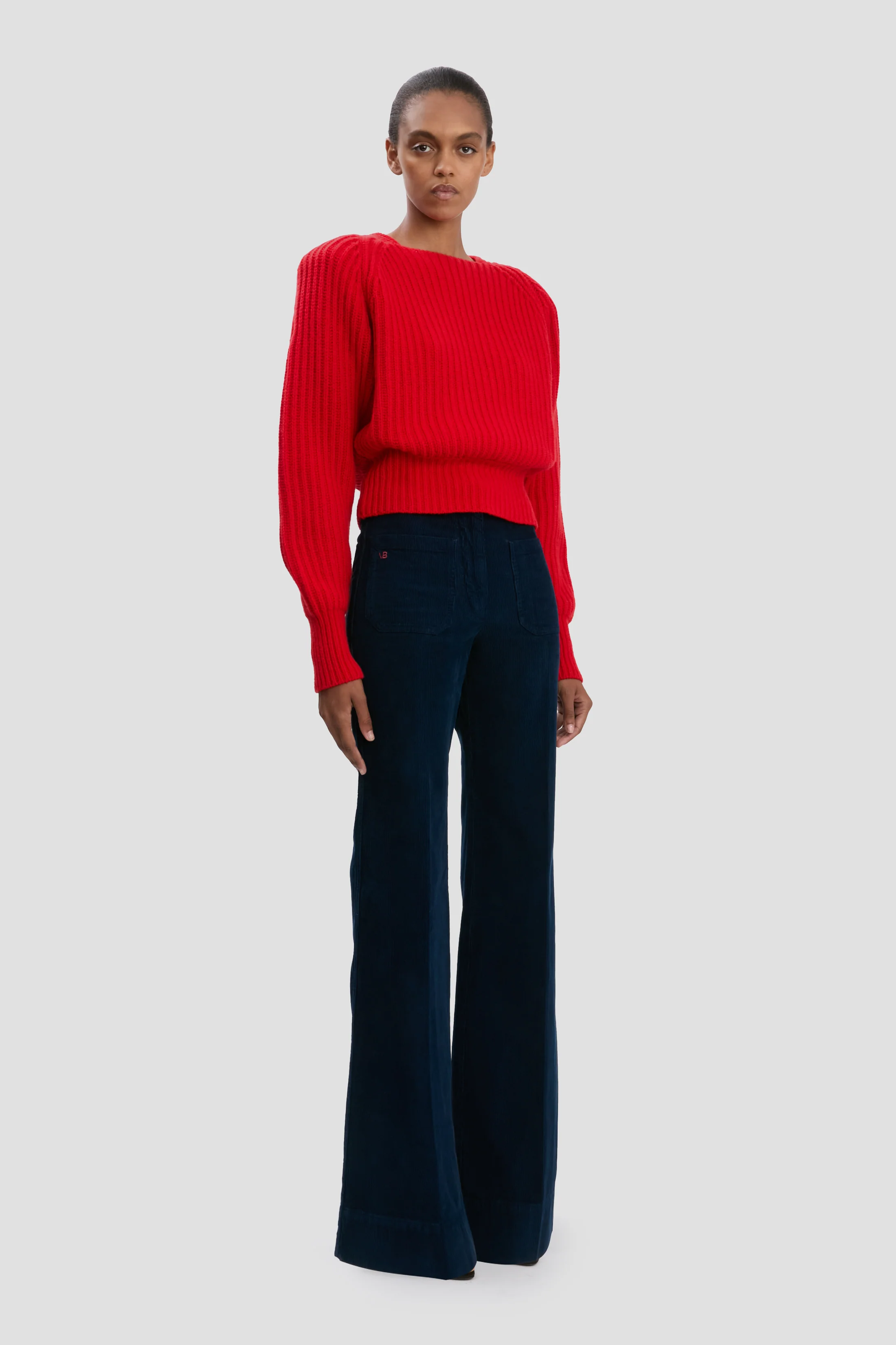 Rib Jumper In Cayenne - XNAUWBI