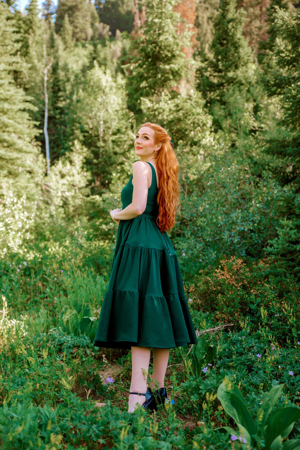 Madonna Dress in Evergreen - XNAUWBI