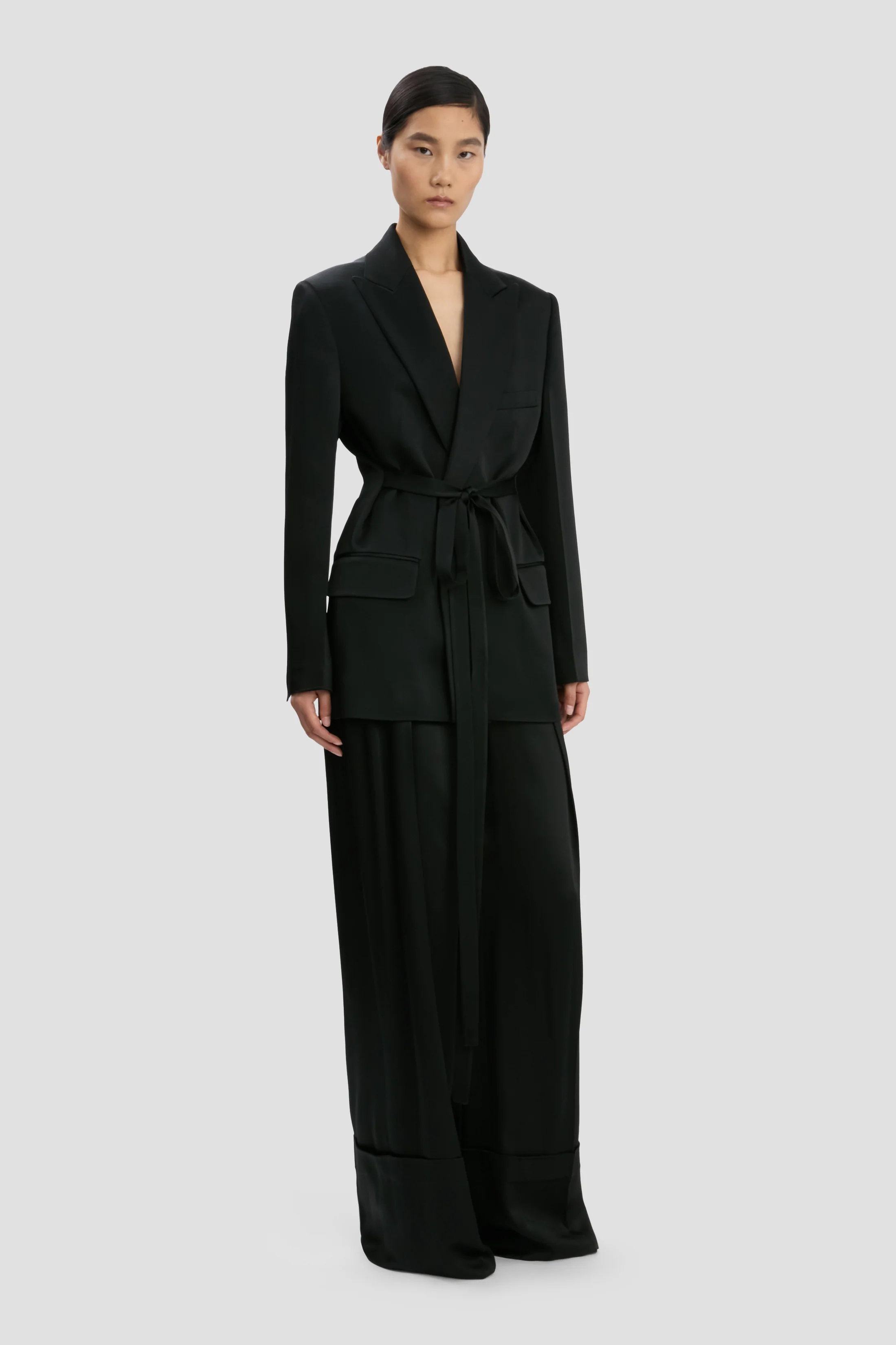 Belted Jacket In Black - XNAUWBI