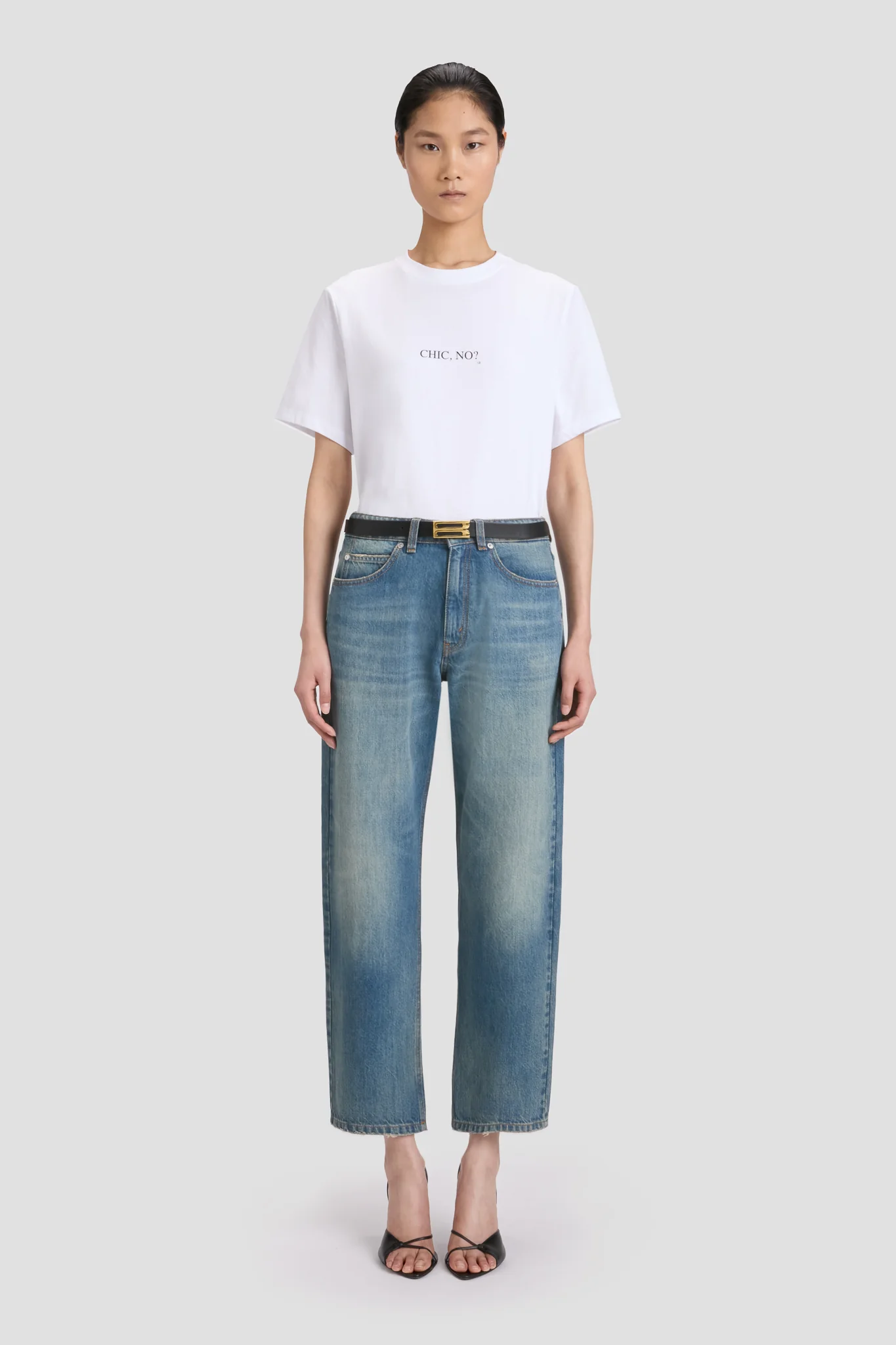 Slogan Tee In White Chic No? - XNAUWBI