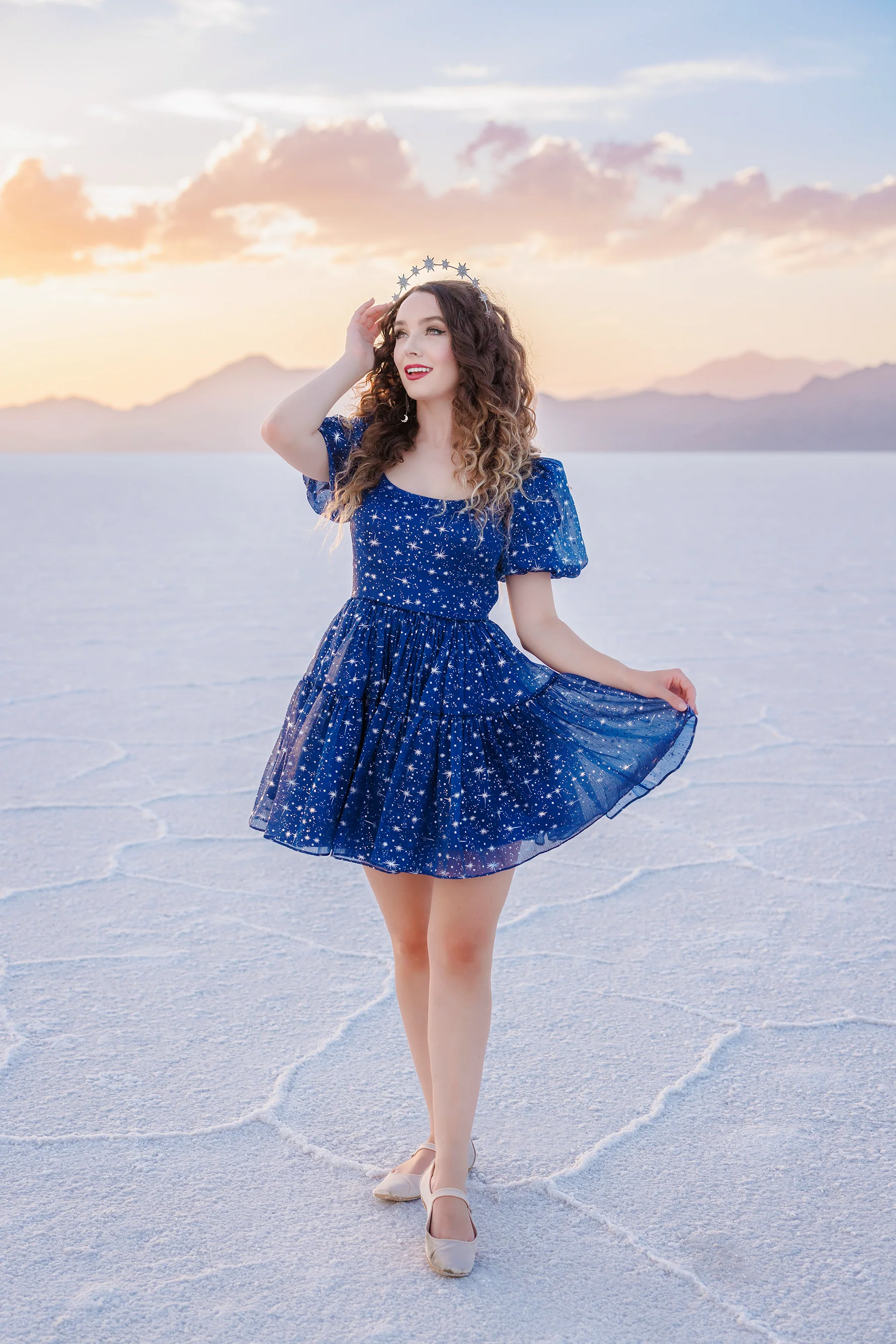 Princess Puff Dress in Starlight - XNAUWBI