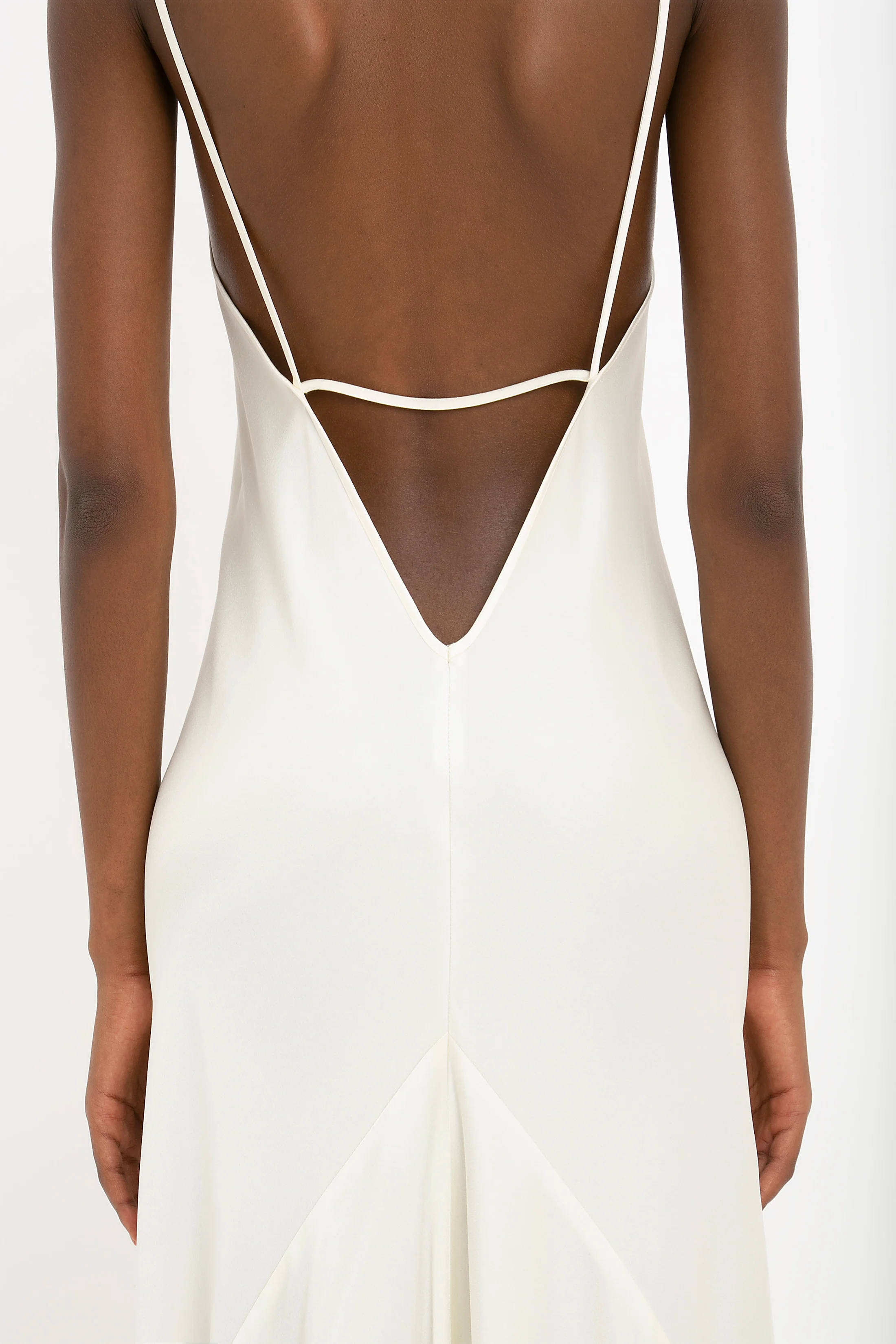 Floor-Length Cami Dress In Ivory - XNAUWBI