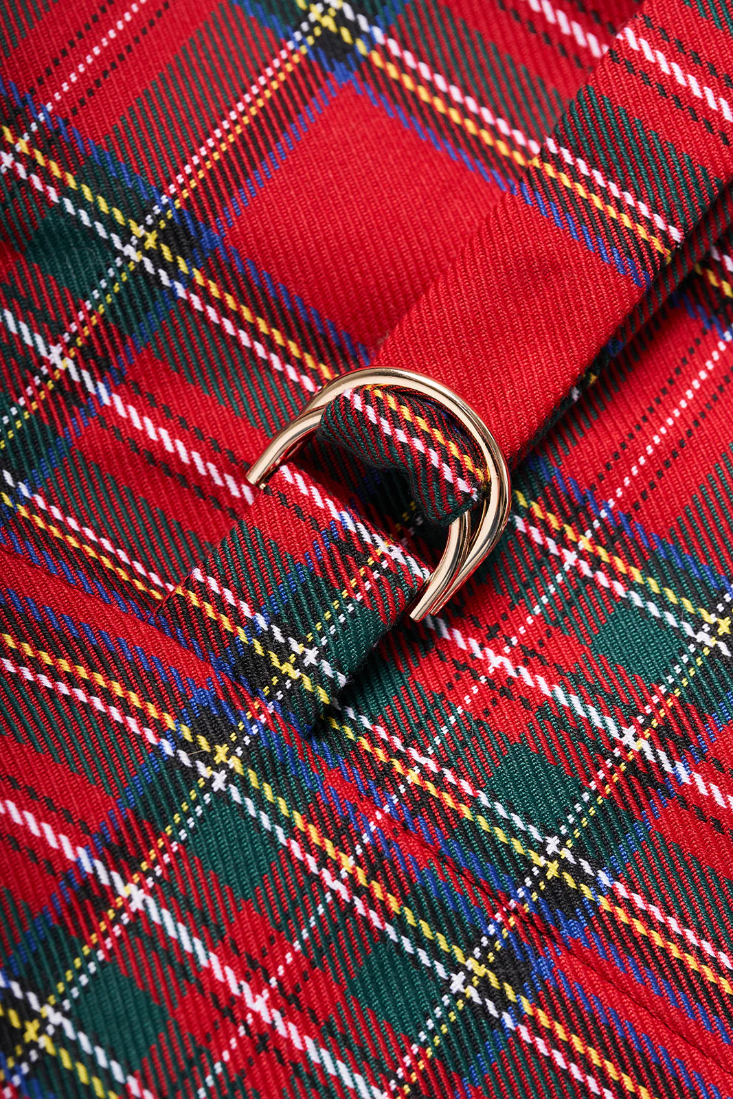 Vest in Red Plaid - XNAUWBI